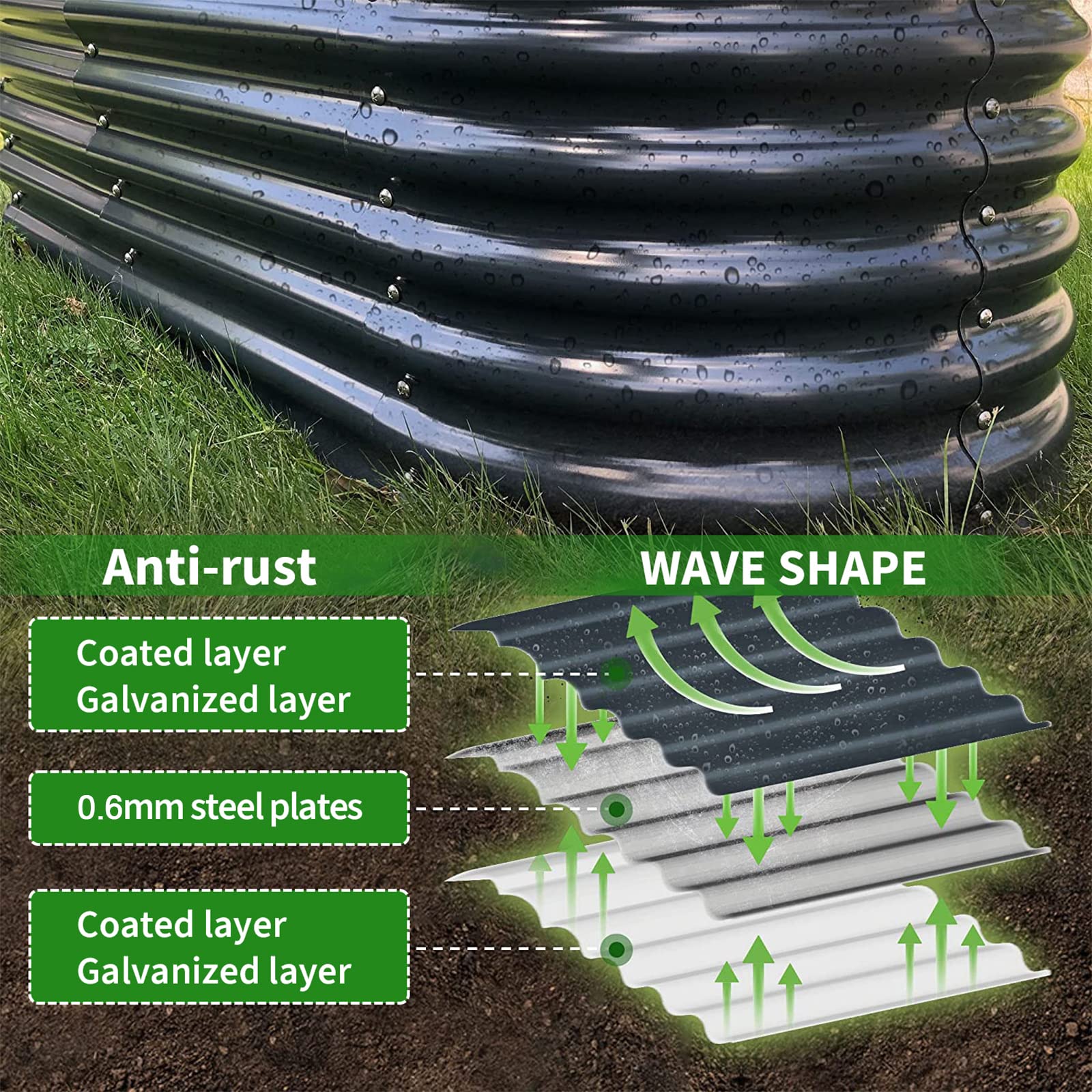 Olle 12-in-1 Raised Garden Bed Kit - 32
