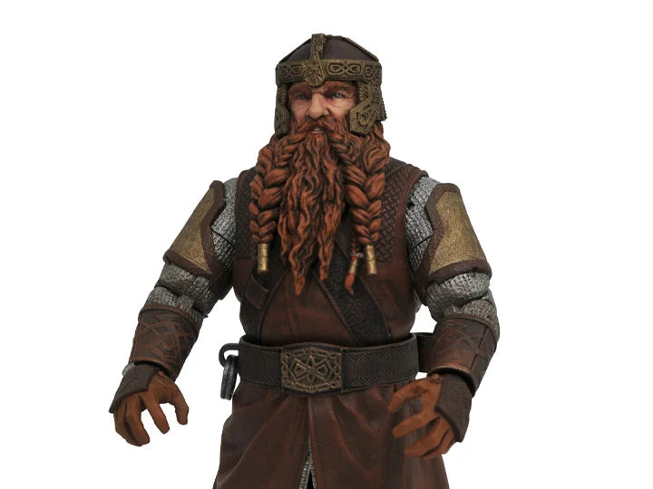 Diamond Selects The Lord of the Rings Deluxe Gimli Action Figure - 7-Inch Collectible Statue with Axe Weapon - Perfect for LOTR Fans, Display & Gift Giving