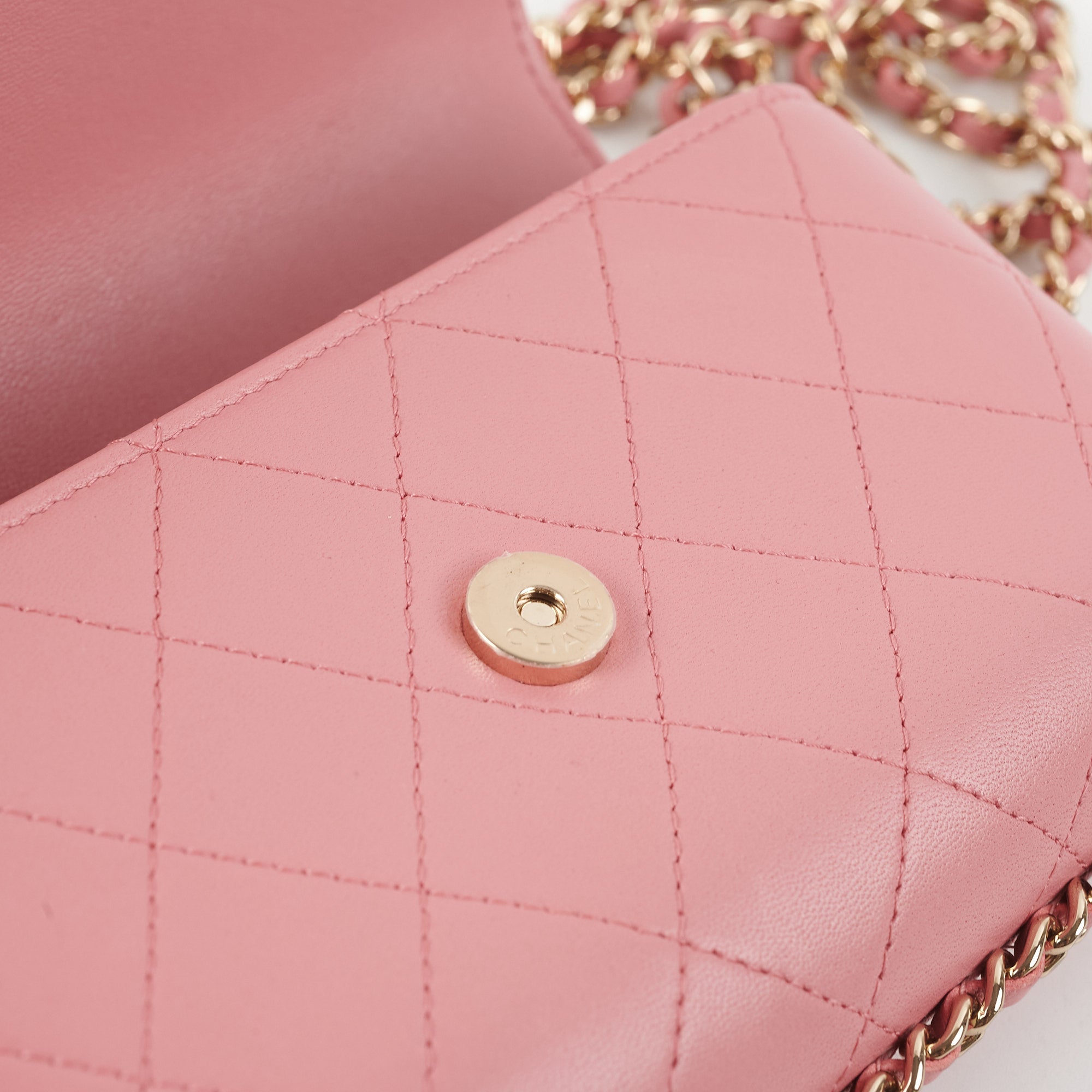 Chanel Seasonal Flap Bag Pink Microchip Leather Crossbody Purse - Luxury Designer Handbag for Women, Perfect for Parties, Dating & Special Occasions