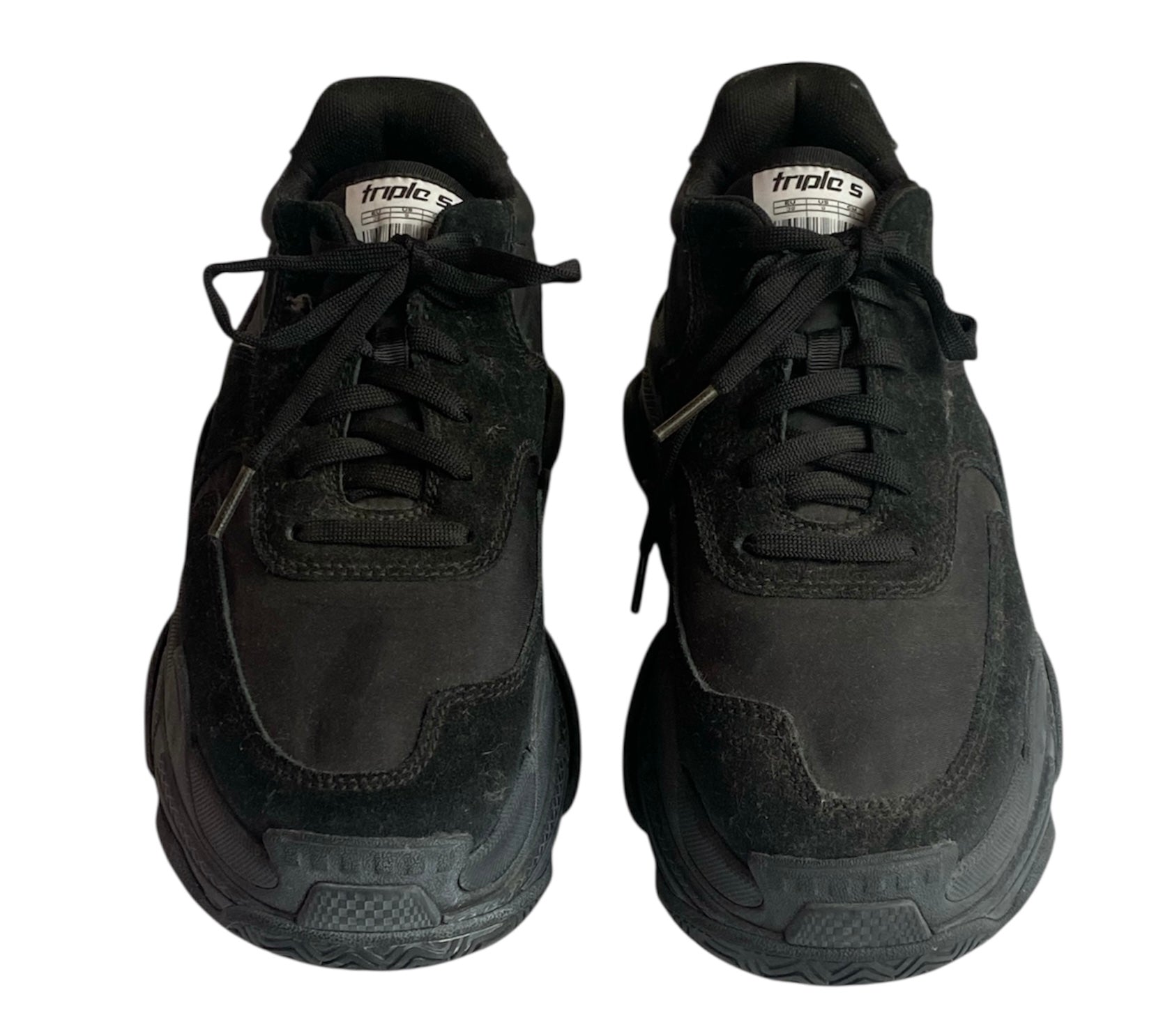 Balenciaga Triple S Sneakers in Black - Size US 9 | Chunky Dad Shoes for Men & Women | Perfect for Streetwear, Casual Outfits & Fashion Statements