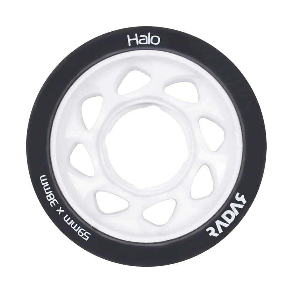 Radar Halo Wheels 59mm 4 Pack - Premium Skateboard Wheels for Smooth Riding & Tricks | Perfect for Street Skating, Park & Vert Ramps