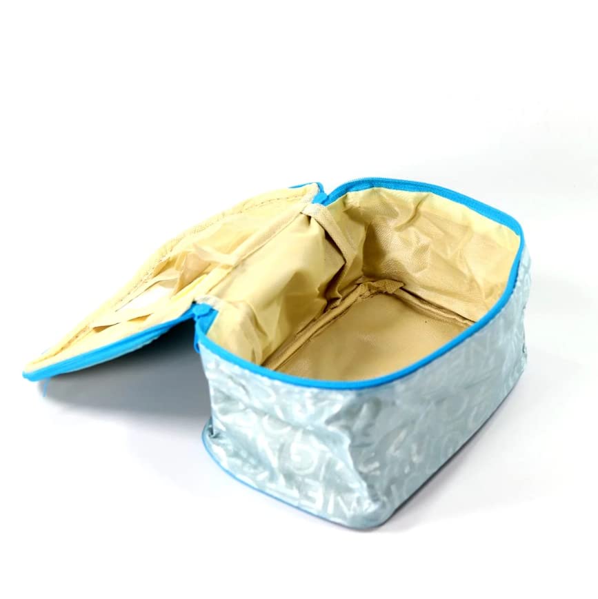 Stylish Small Makeup Bag for Women & Girls - Cute Travel Cosmetic Pouch, Toiletry Organizer (1pc, Blue) - Perfect for Travel, Gym & Daily Essentials Storage