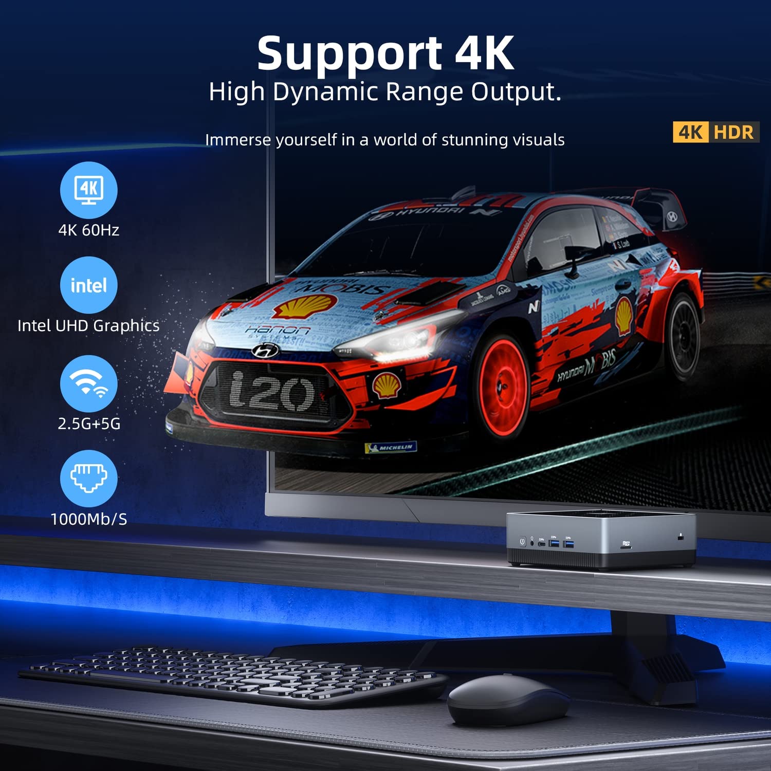 N100 Mini PC - Nano A1 Linux Mini Computer with 16GB DDR4 RAM & 2TB SSD, 4K Dual Display, WiFi 6, BT5.2, RJ45, VESA Mount - Compact Desktop for Home Office, Gaming & Media Center