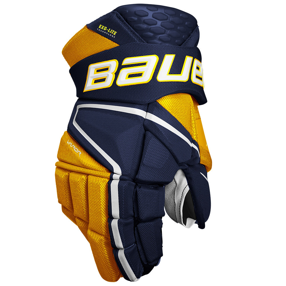 Bauer Vapor HyperLite Intermediate Ice Hockey Gloves - Lightweight Protective Gear for Youth & Adult Players - Perfect for Practice, Games & Training Sessions