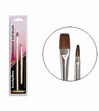 Premium Nail Brush for Shiny Nails - Flat Design for Easy Storage - Perfect for Home Manicures & Salon Use