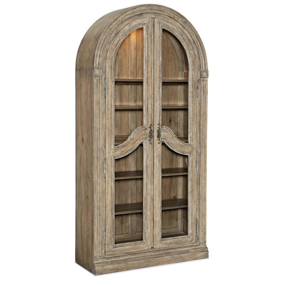 Hooker Furniture Castella Bunching Curio Cabinet - Elegant Glass Display Case for Living Room Decor, Showcase Collectibles & Home Accessories - Perfect for Antiques, China, and Memorabilia Display