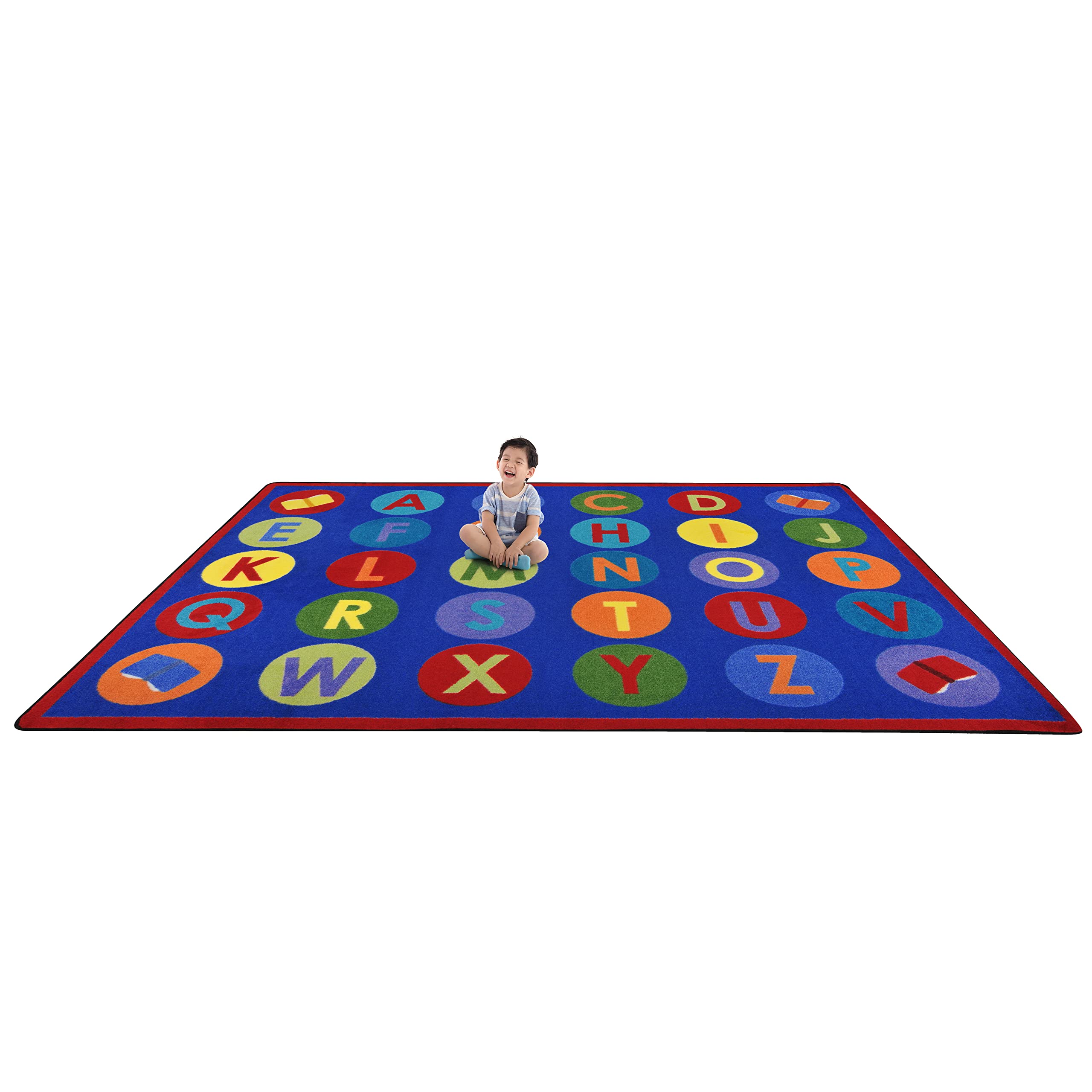 Joy Carpets Kid Essentials Library Dots 7'8