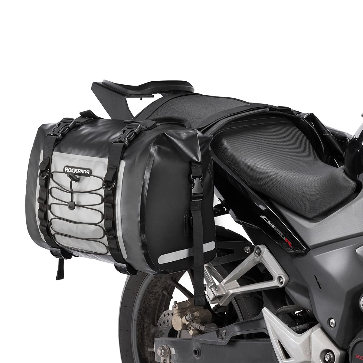 ROCKBROS 60L Waterproof Motorcycle Saddle Bags - Detachable Side Panniers for Honda, Yamaha, Suzuki & More - Perfect for Touring, Commuting & Adventure Riding (2-Piece Set)