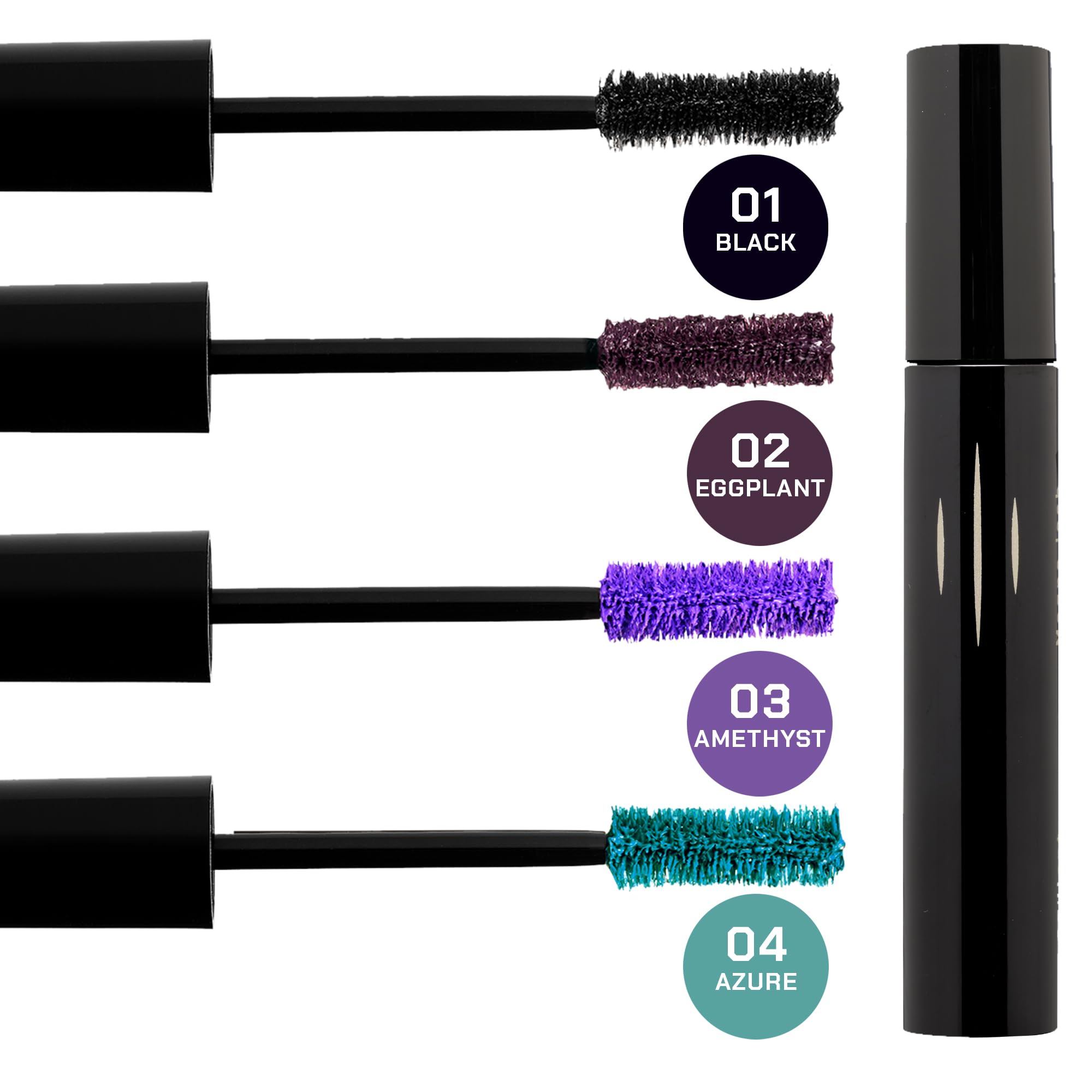 Radiant Professional Lengthening Mascara - Volumizing Fiber Lash Mascara for Extreme Length & Volume | Natural Wax Formula, Cruelty-Free & Smudge-Proof | Silicone Brush (0.43 oz, Black) - Perfect for Daily Wear, Special Occasions & Photography