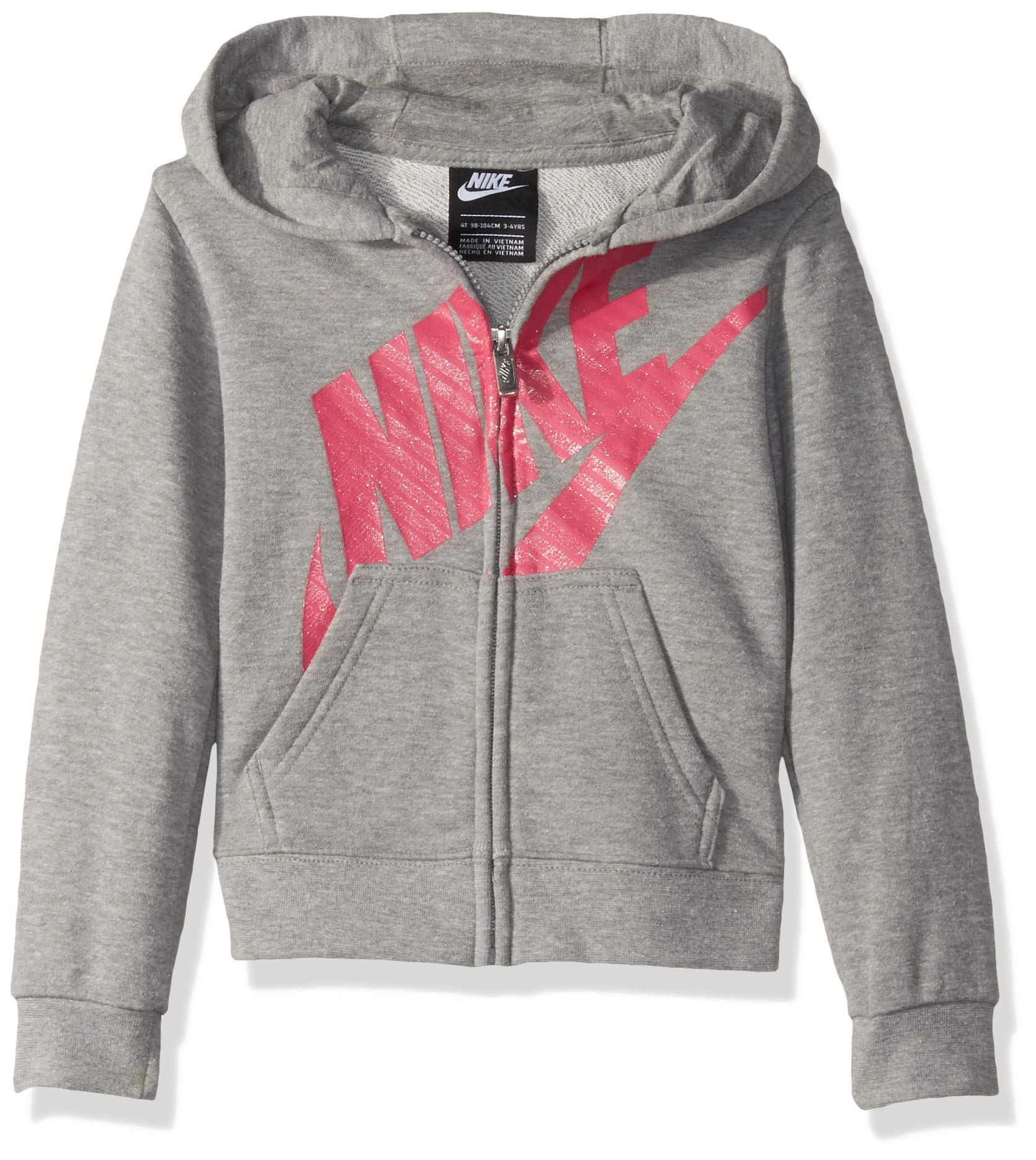 Nike Girls' Full-Zip Hoodie - Lightweight Fleece Jacket for Teens & Kids - Perfect for School, Sports & Outdoor Activities