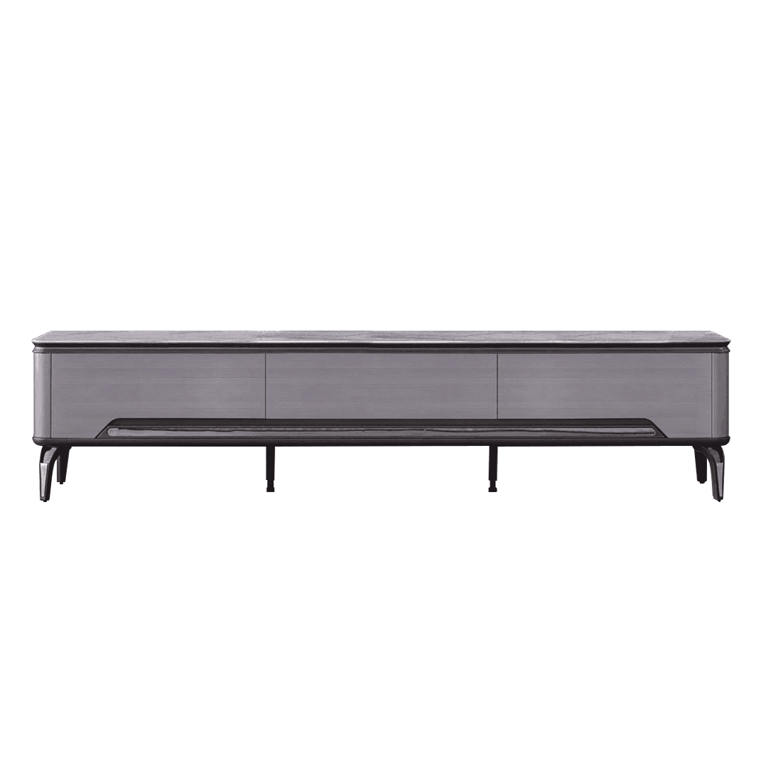 Grayson Modern Polished Sintered Stone TV Stand Media Console - 200cm (79 inch) Wide, Sturdy Entertainment Center for Living Room, Bedroom & Home Theater Setup