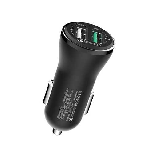 Bakeey QC3.0 Fast Car Charger with LED Indicator - 3A Quick Charge for iPhone X/8 Plus, OnePlus 5T, Xiaomi Redmi 5 Plus, Samsung S9+ - Perfect for Road Trips & Daily Commute
