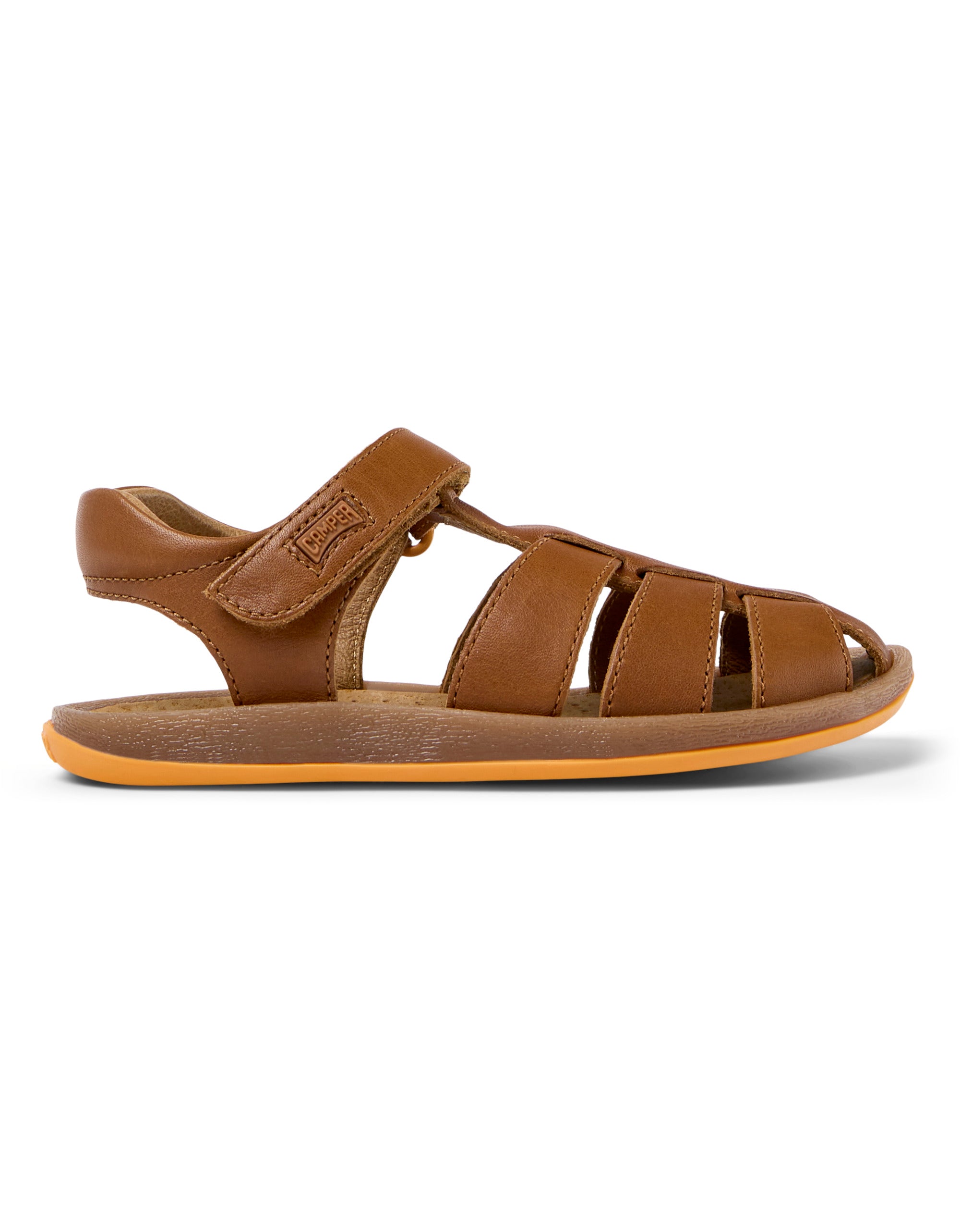 CAMPER BICHO Closed-Toe Sandals SS24 in Tan - Comfortable & Stylish for Summer Outings, Beach Trips, and Casual Wear
