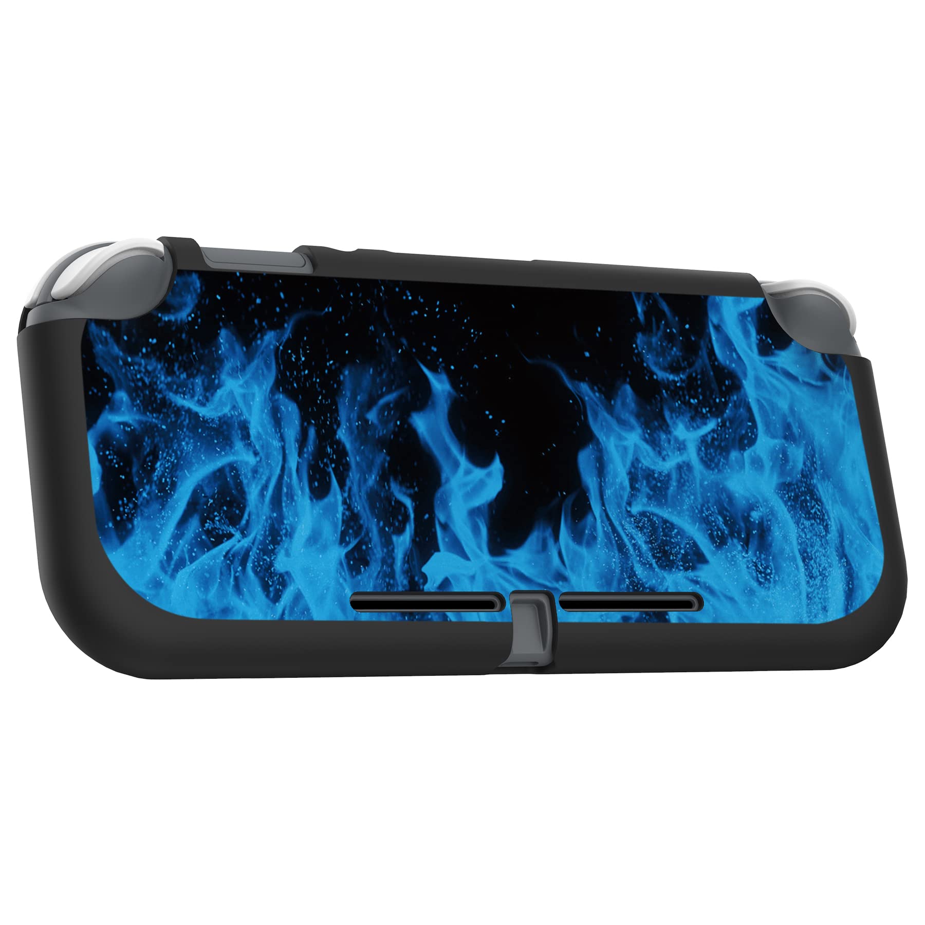PlayVital Blue Flame Protective Case for Nintendo Switch Lite - Slim Soft TPU Cover with Custom Design | Perfect for Gaming, Travel & Everyday Protection