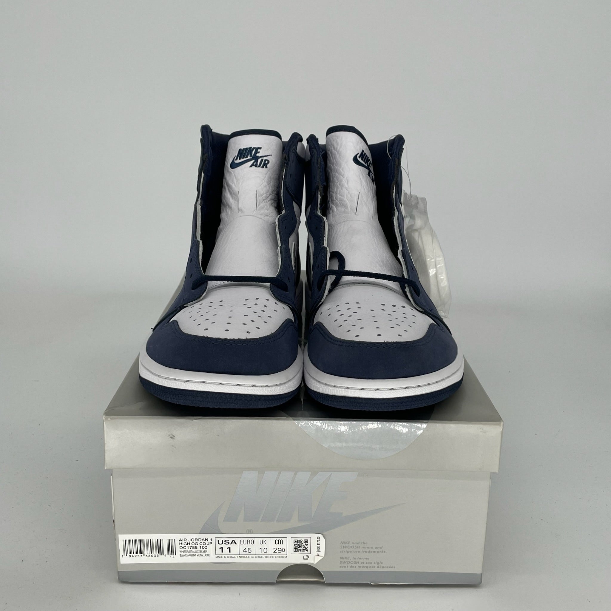 Original Air Jordan 1 CO JP Midnight Navy Men's Basketball Shoes Size 11 - DC1788-100 | Authentic Retro Sneakers for Streetwear & Basketball Enthusiasts