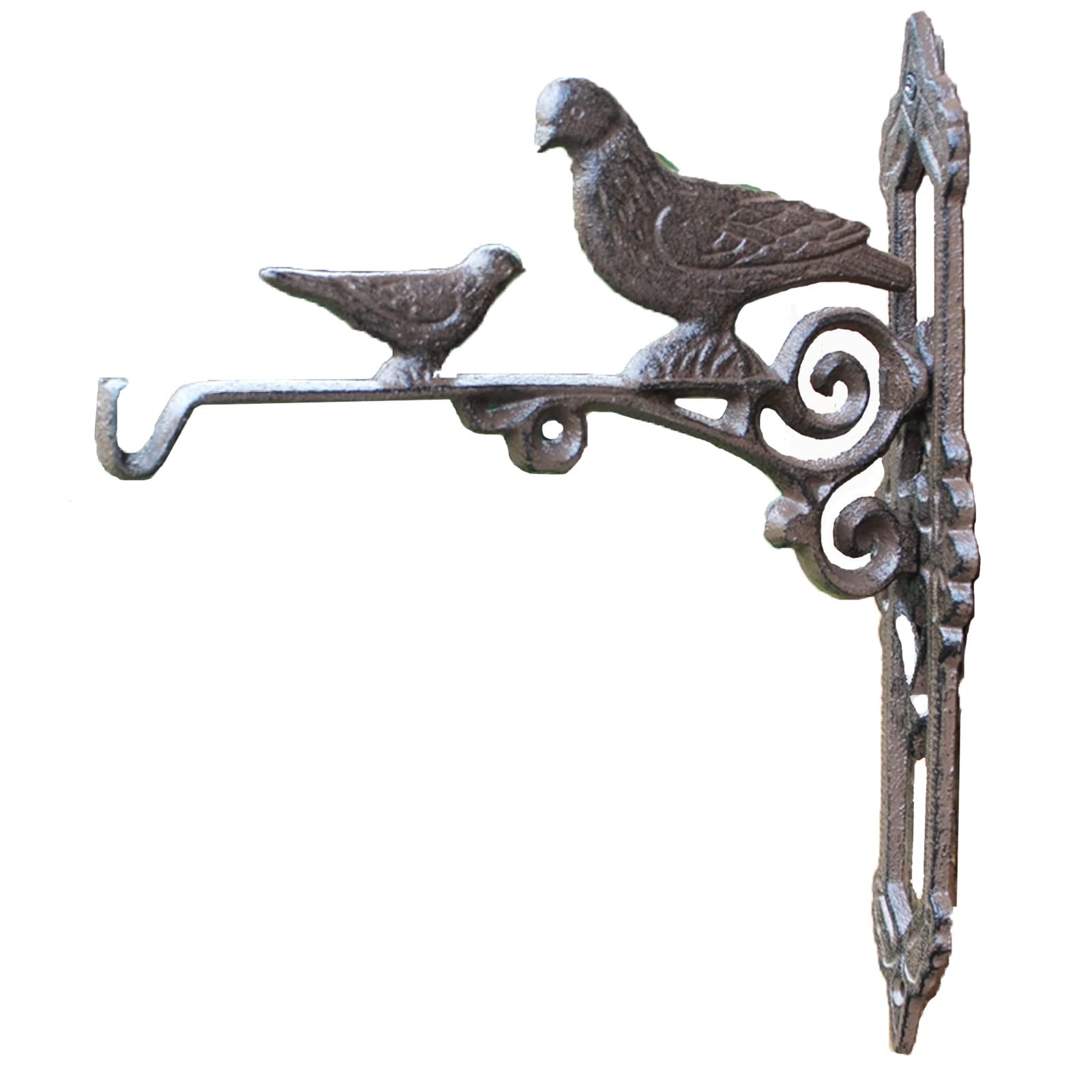 YLLFF 12 Inch Heavy Duty Hanging Basket Brackets - Sturdy Steel Wall Mounted Hooks for Outdoor/Indoor Plants, Lanterns, Lights & Bird Feeders - Perfect for Patio, Garden, Porch & Home Decor