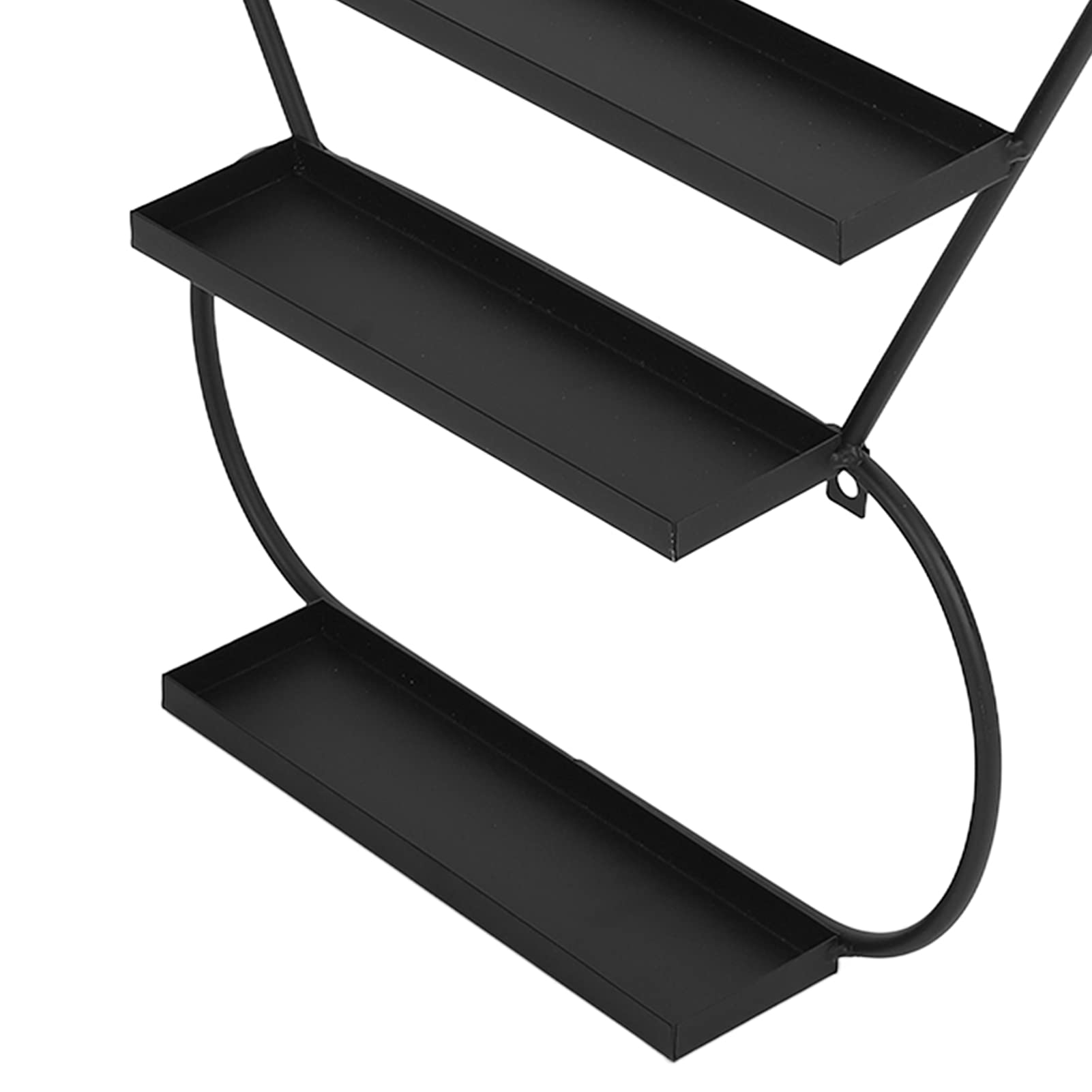 5-Tier Sturdy Nail Polish Holder Rack - Durable, Eco-Friendly & Odorless Badminton-Shaped Organizer for Nail Polish Storage (Black) - Perfect for Salons, Home Vanity & Professional Makeup Artists