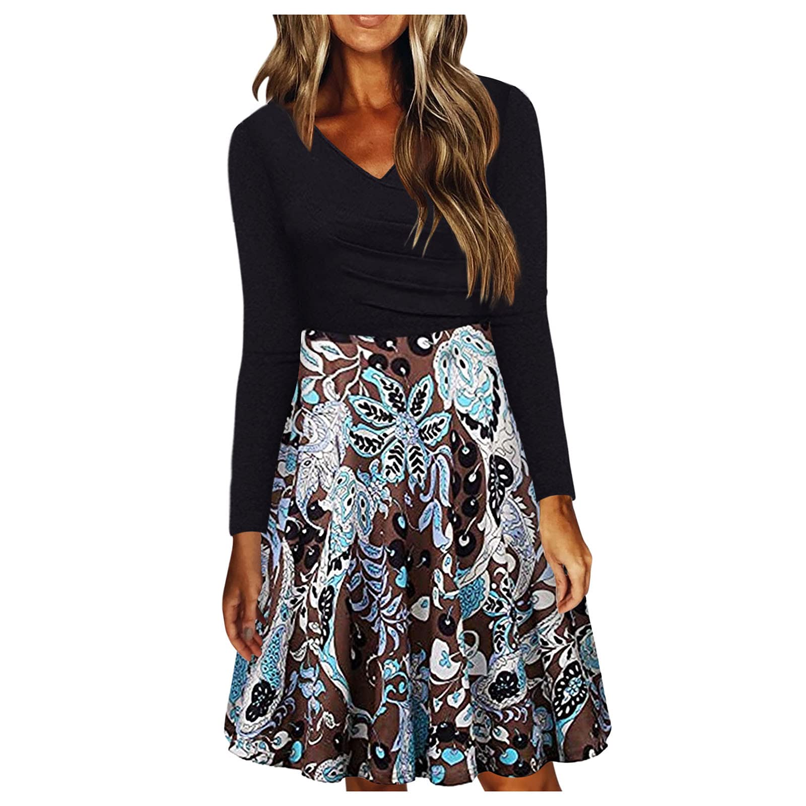Boho A-Line Long Maxi Dress for Women - Flowy Beach Cover Up, Sexy Tunic Summer Dress for Vacation, Shopping & Date Night