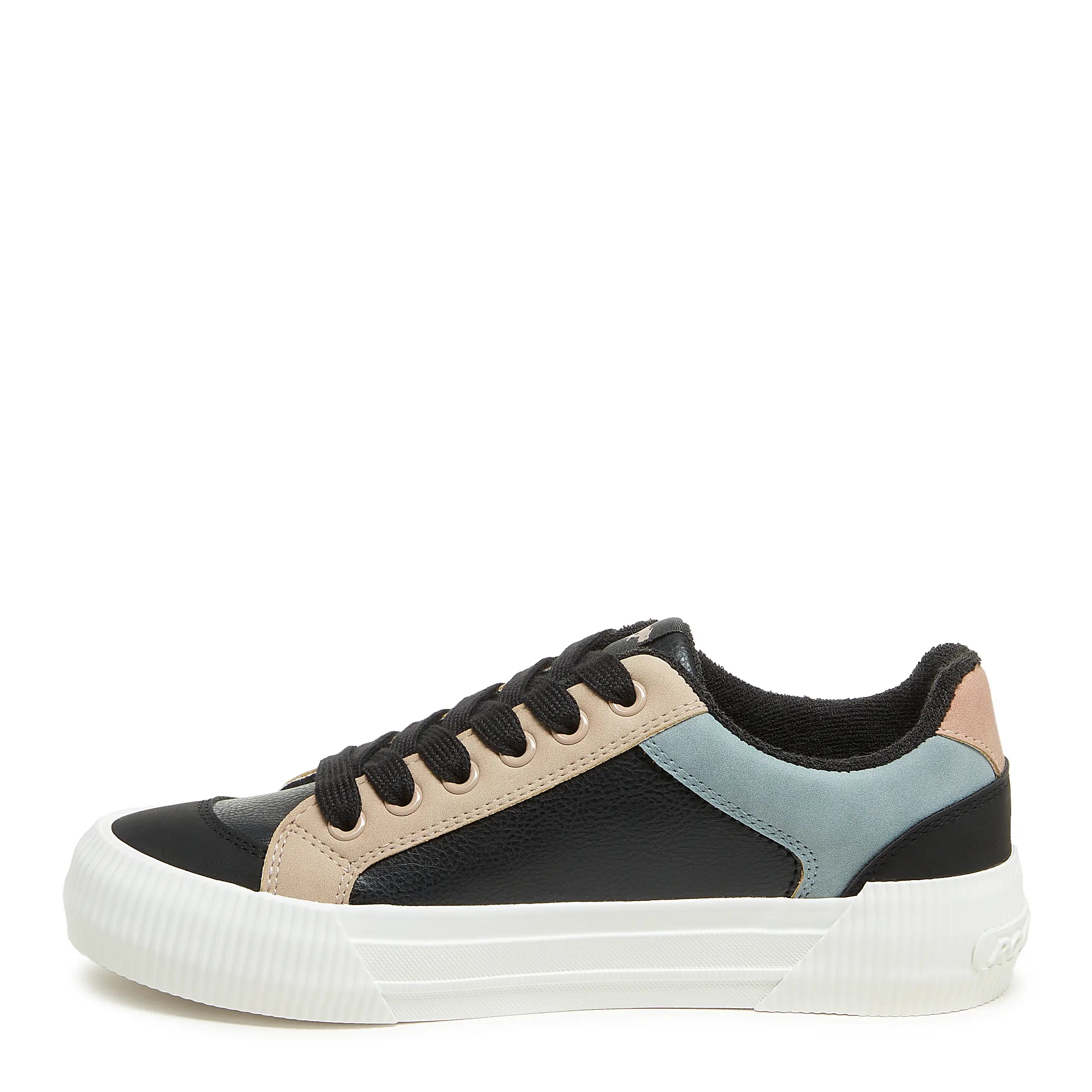 Stylish Black and White Color Block Sneakers for Women - Comfortable Casual Walking Shoes for Running, Gym, and Everyday Wear