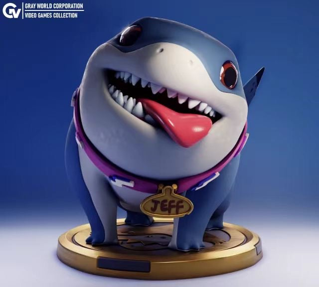 Pepeho Studio Marvel Rivals Jeff the Land Shark Collectible Figure - Official Marvel Superhero Shark Character for Display, Gifts & Game Room Decor