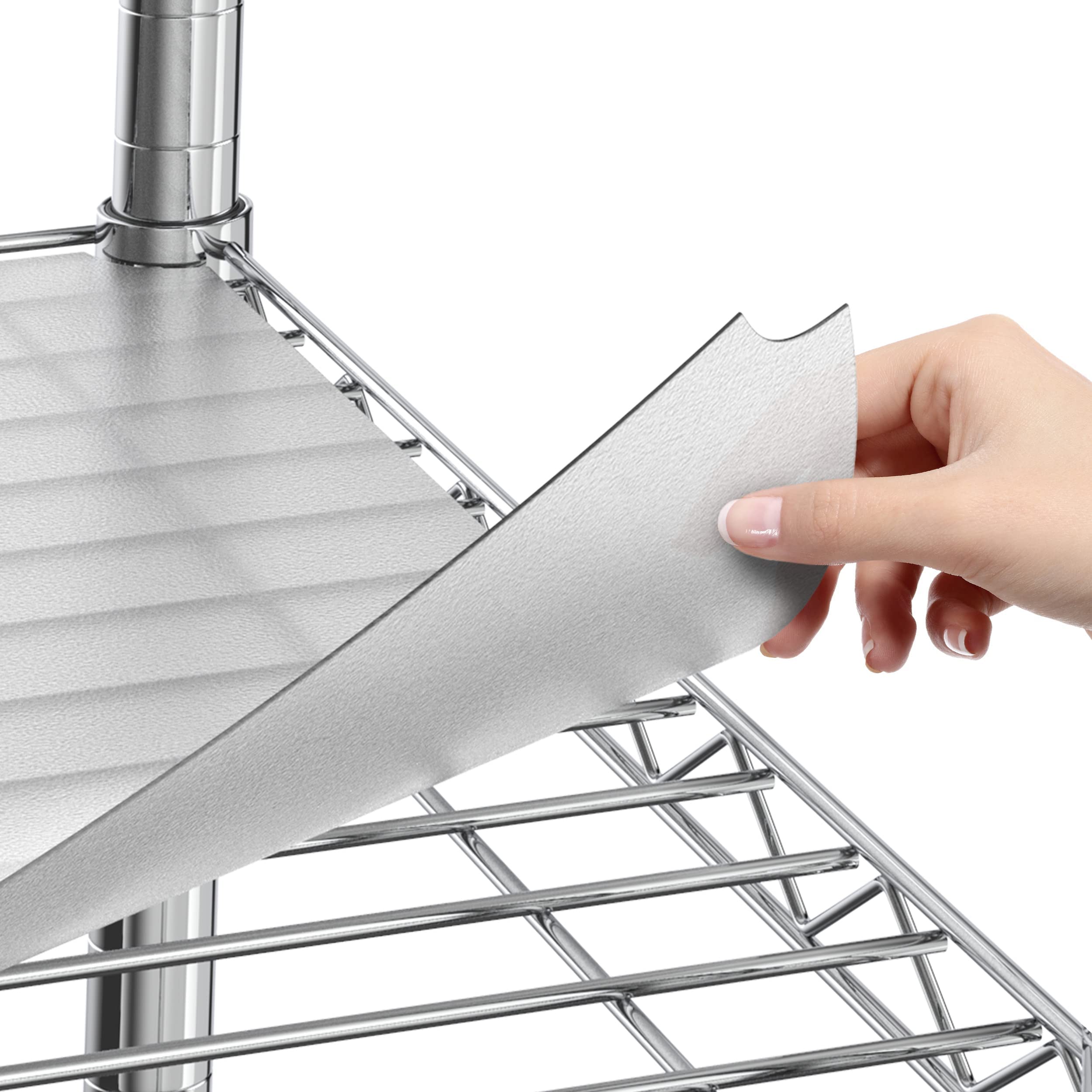 Sterling Clear Plastic Wire Shelf Liners for Wire Shelf System - 24x48 Inch (4 Pack) - Non-Slip, Durable Shelf Mats for Kitchen, Pantry, and Closet Organization
