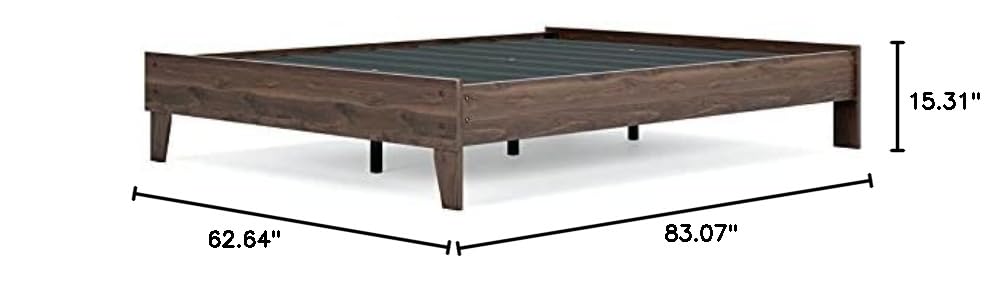 Home Square 2-Piece Queen Bedroom Set with Upholstered Headboard & Sturdy Platform Bed in Rich Mocha Finish - Perfect for Modern Master Bedrooms & Guest Rooms