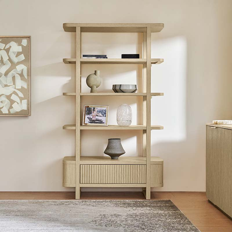 Modern Wood Bookshelf with Cabinet Storage - Stylish Home Office & Living Room Organizer for Books, Decor & Essentials | Durable & Space-Saving Design