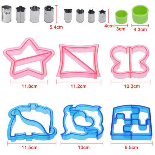 16-Piece Sandwich Cutter Set for Kids - Fun DIY Toast & Bread Molds - Creative Food Shapers for School Lunches & Party Snacks - Perfect Christmas Gift for Children