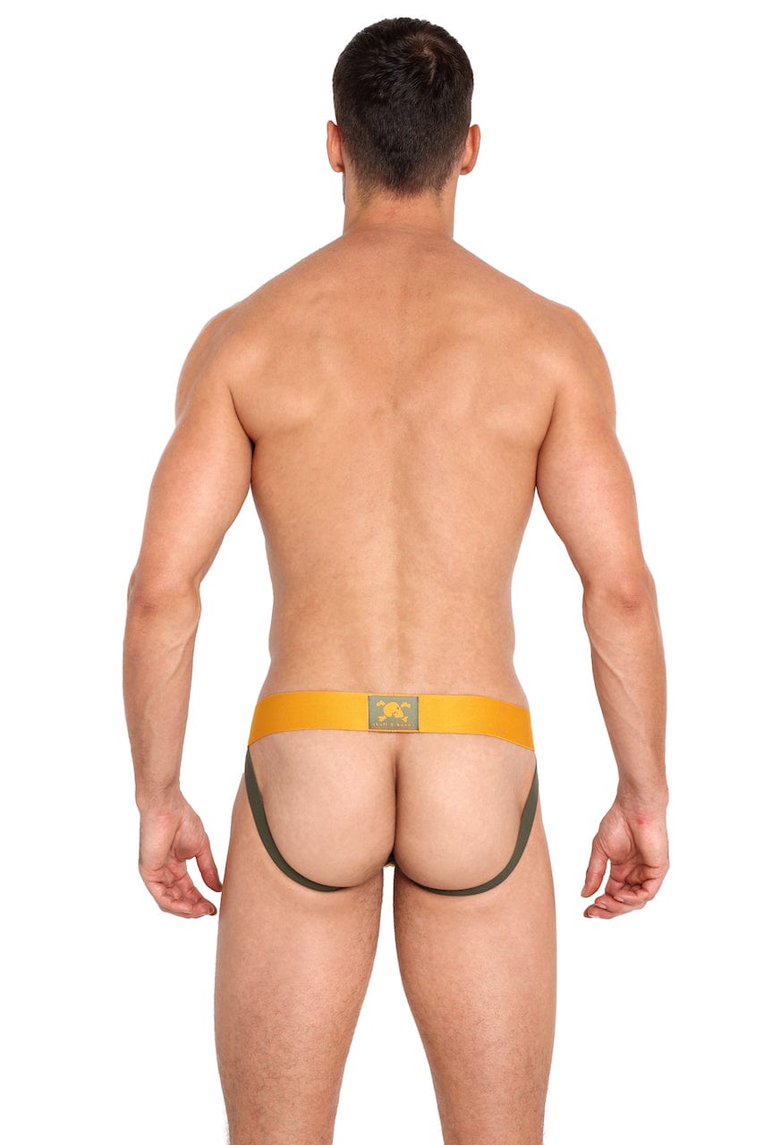 High-Performance Orange Mesh Jockstrap for Men - Breathable & Supportive Athletic Underwear for Running, Gym & Sports