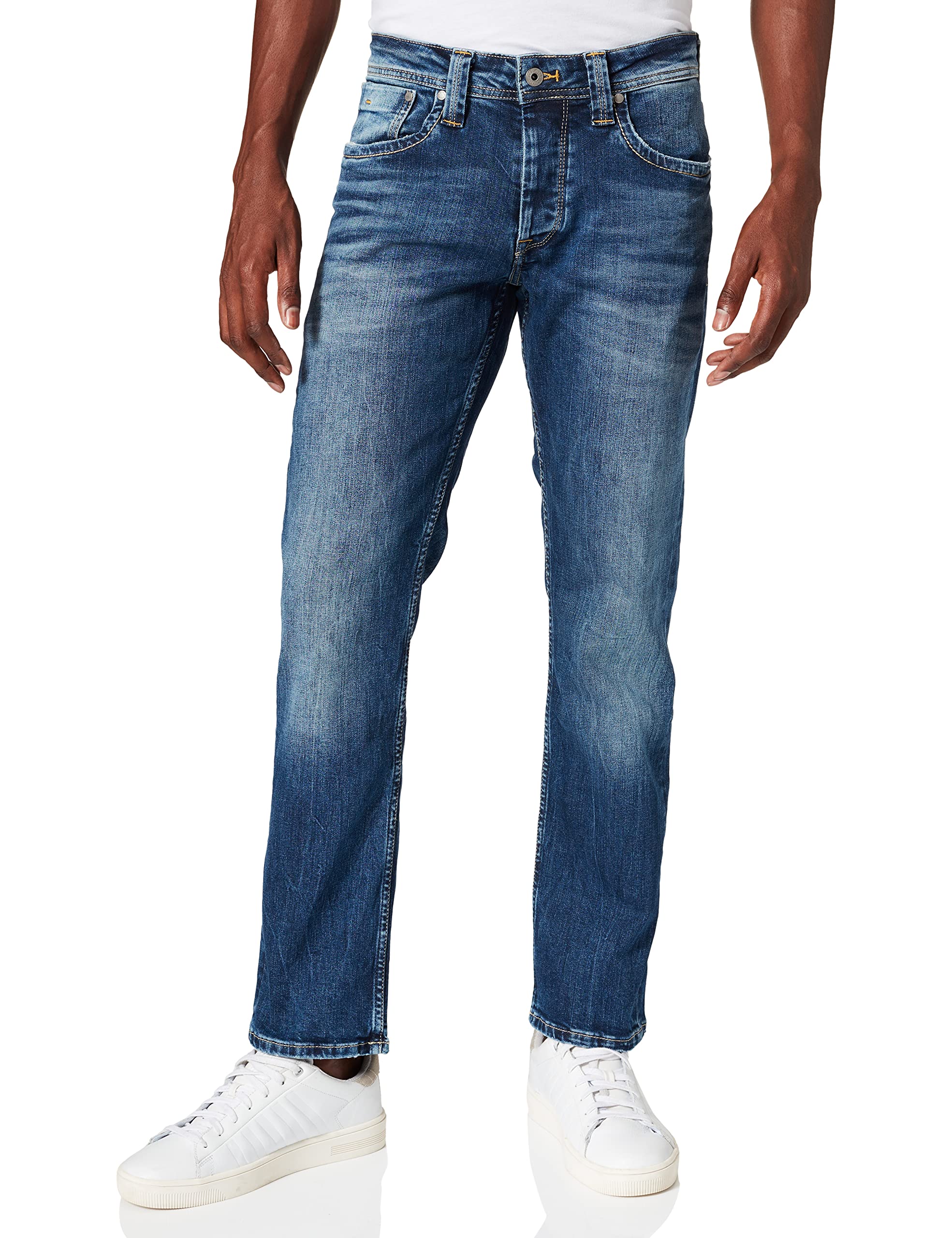Pepe Jeans Cash 34 Denim Jeans for Men - Slim Fit Stretch Comfortable Casual Pants | Perfect for Everyday Wear, Office & Date Night