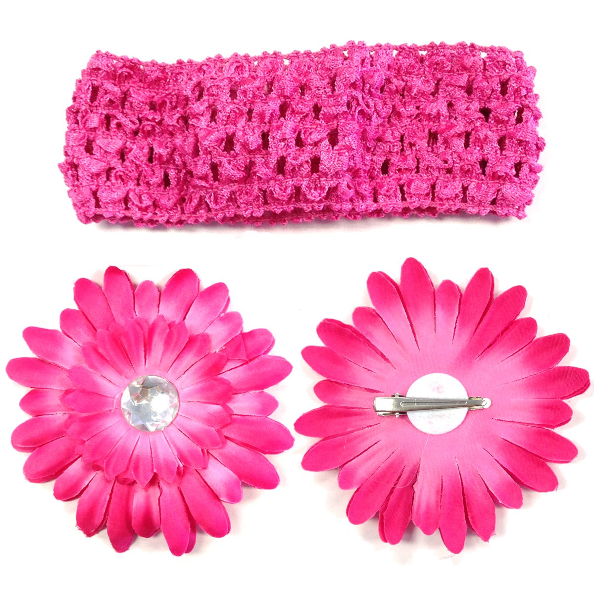 12-Piece Daisy Flower Baby Hair Clips & Headbands Set - Cute Floral Hair Accessories for Girls, Infants, Toddlers - Perfect for Parties, Photoshoots, and Everyday Wear
