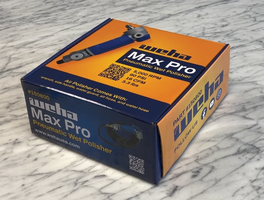 4 Max Pro Pneumatic Wet Grinder - Professional Concrete & Stone Polishing Tool for Countertops, Floors & Walls - Perfect for Construction, Renovation & DIY Projects