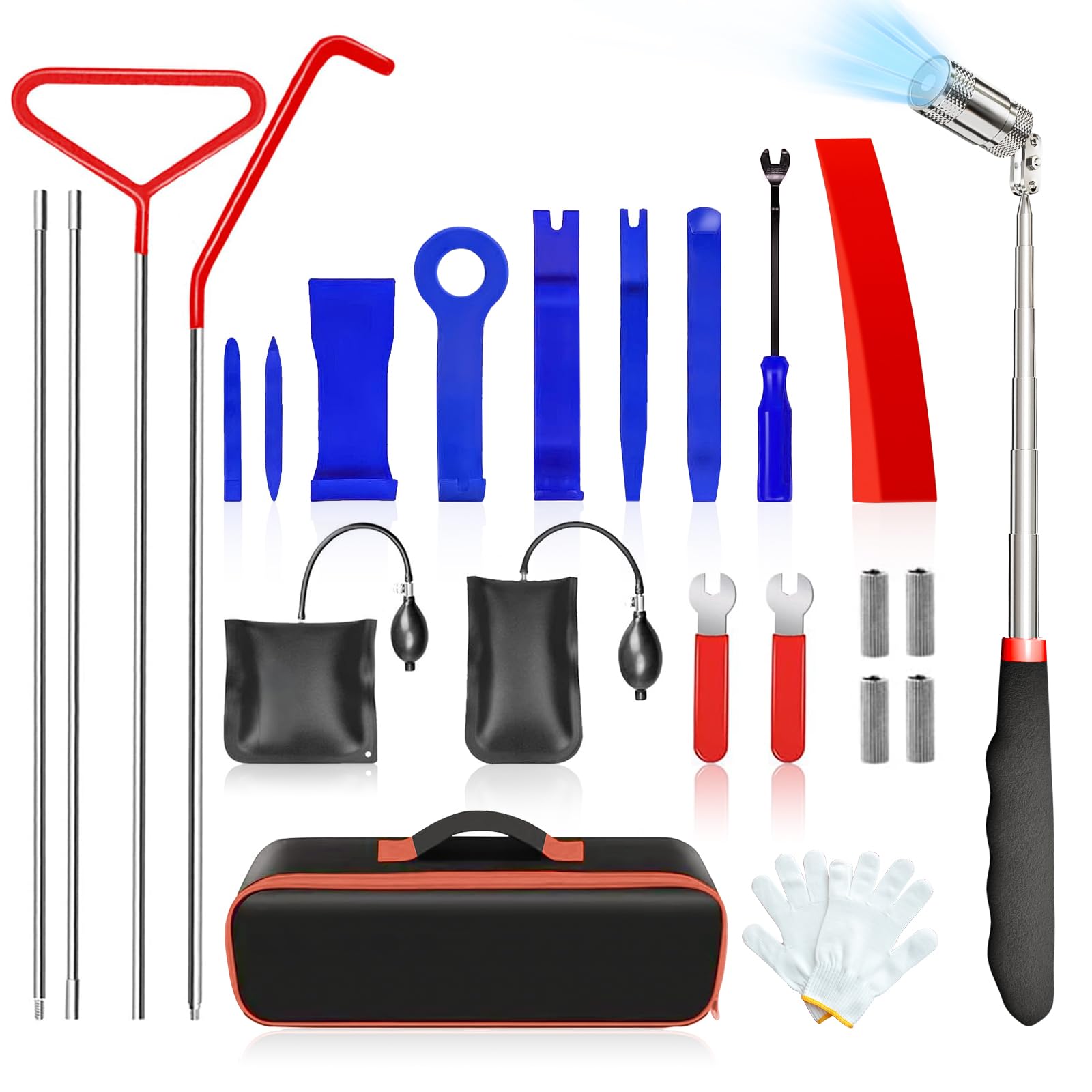 24-Piece Car Tool Kit - Essential Automotive Repair Tools for DIY Mechanics & Emergency Roadside Use