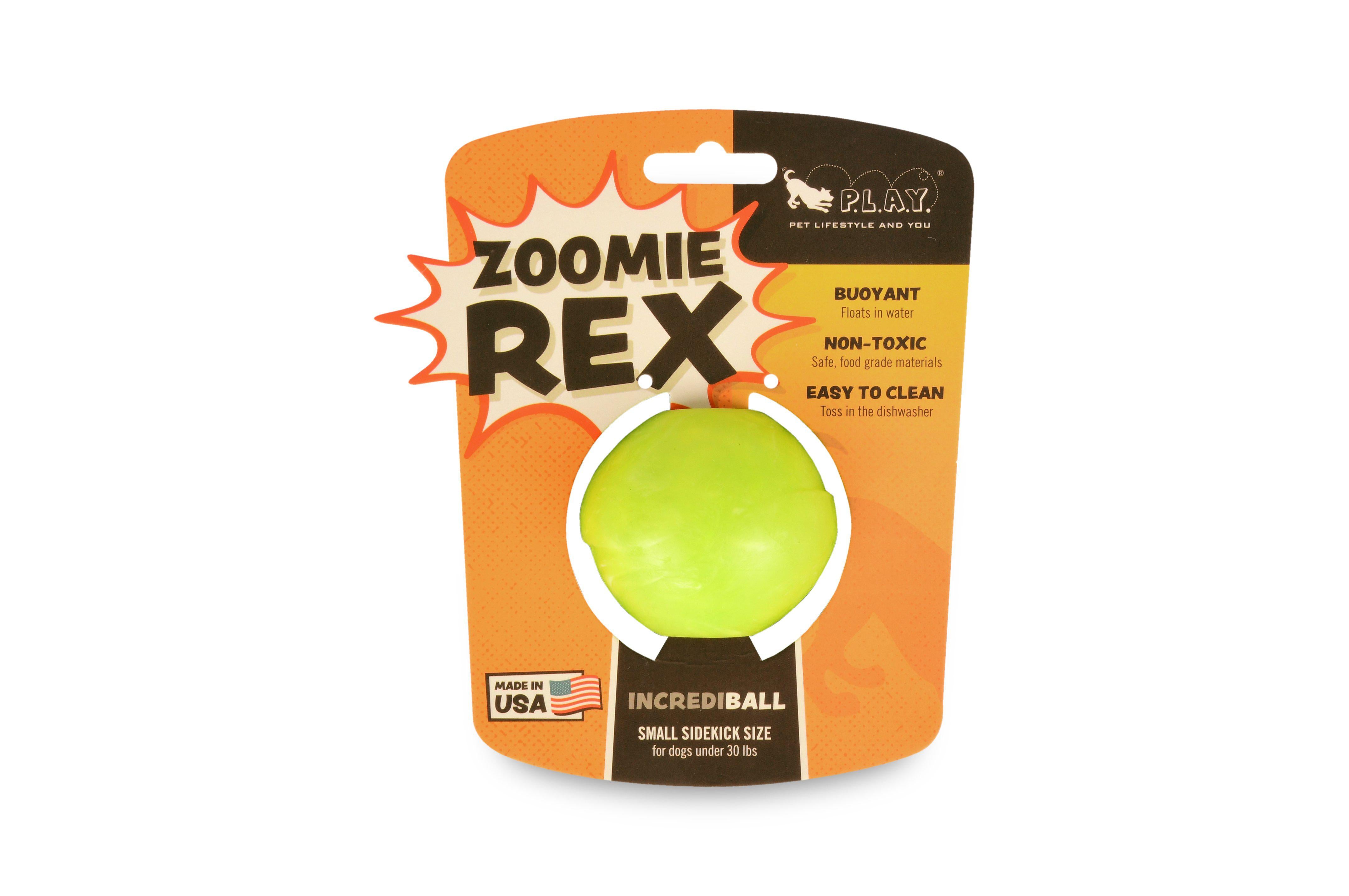 ZoomieRex Incrediball - Bouncy Green Rubber Ball for Kids, Pets & Outdoor Play - Perfect for Backyard Games, Dog Toys & Stress Relief