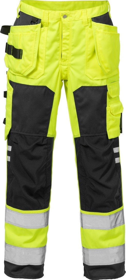 Fristads Kansas 100974 High Visibility Work Pants - Reflective Safety Trousers for Construction & Outdoor Work | OSHA Compliant Workwear for Men