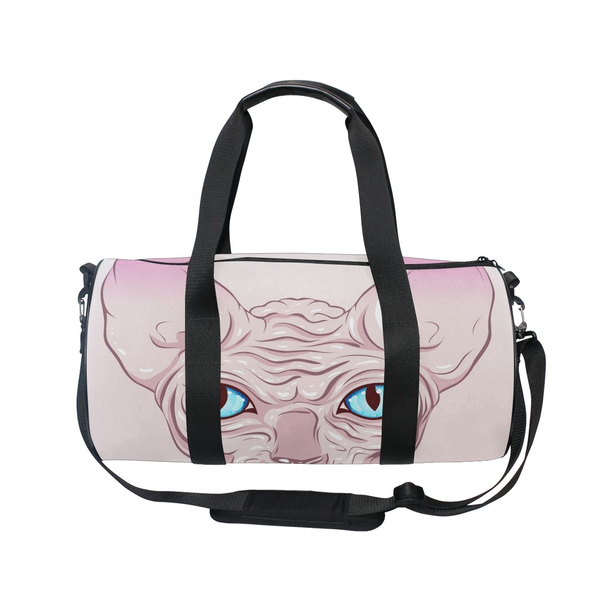 Evolutions Canada Hairless Cat Print Travel Duffel Bag - Waterproof Sports Gym Bag for Men & Women - Perfect for Gym, Travel & Outdoor Adventures