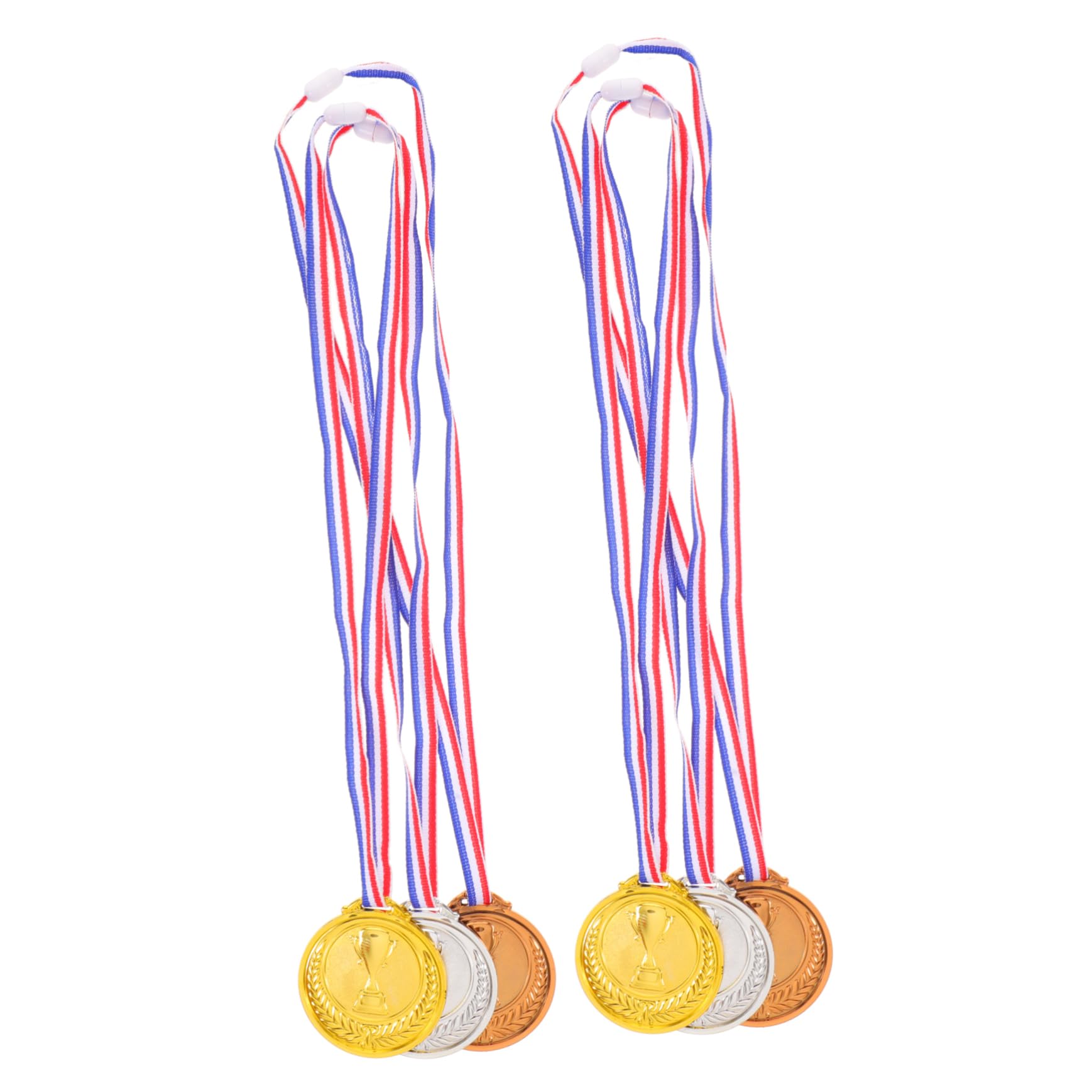 Toddmomy 24-Piece Kids Sports Medal Set - Reusable Plastic Gold Medals for Children's Games, Competitions & Award Ceremonies | Perfect for Track Meets, School Events & Birthday Parties