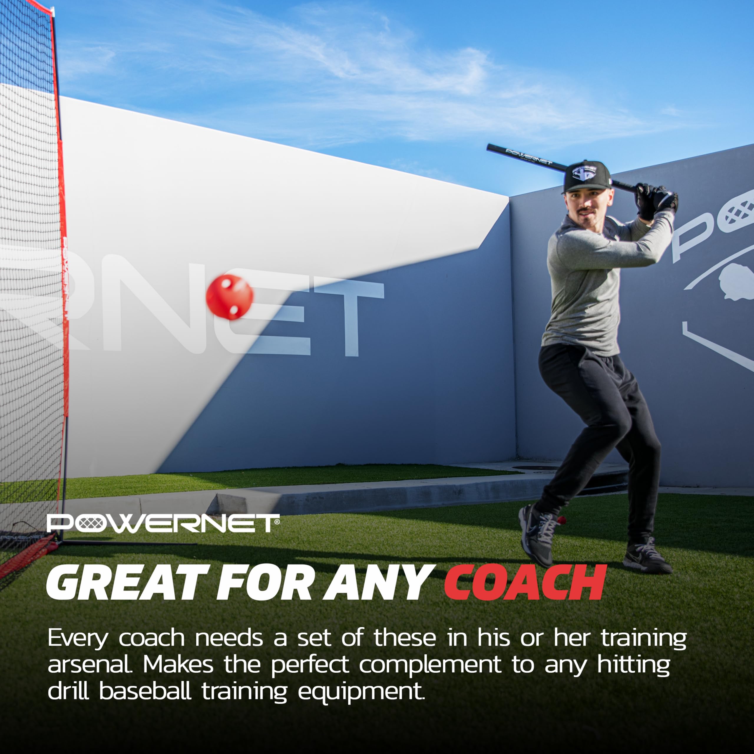 PowerNet Softball Training Equipment - Weighted & Flexi Balls for Batting Practice