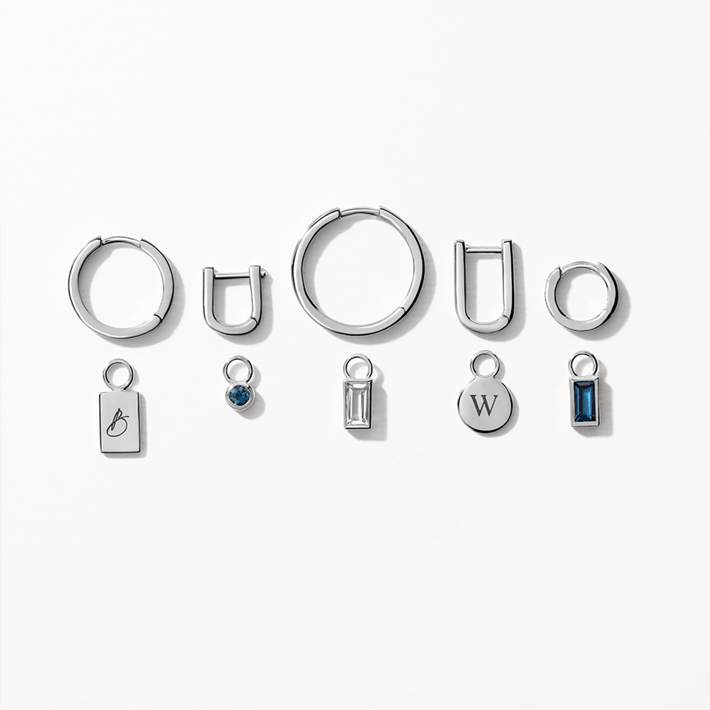 Mini Charm Paperclip Huggie Earrings in Silver - Dainty & Trendy Hoop Earrings for Everyday Wear, Gifts & Special Occasions