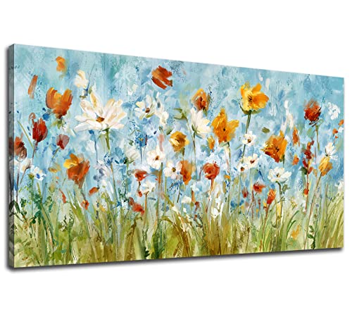 Orange White Wildflowers