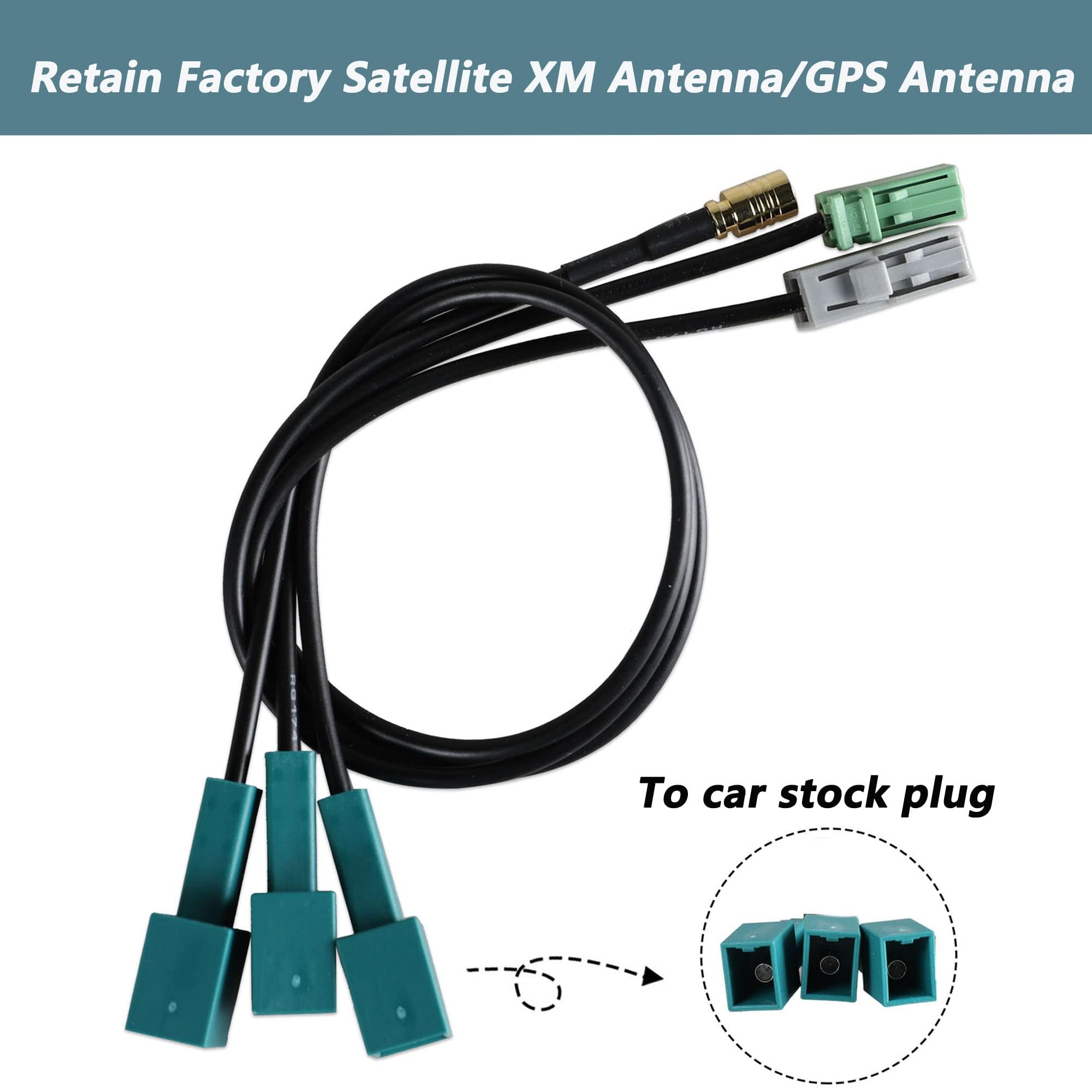 Anina Car Factory Satellite Radio XM Antenna & GPS Antenna Adapter Cable for Toyota 2012-2021 - Compatible with Aftermarket Radios Pioneer Kenwood OEM Sirius XM Antenna Retention & GPS Navigation Receiver - Perfect for Car Audio Upgrades & Navigation System Installation