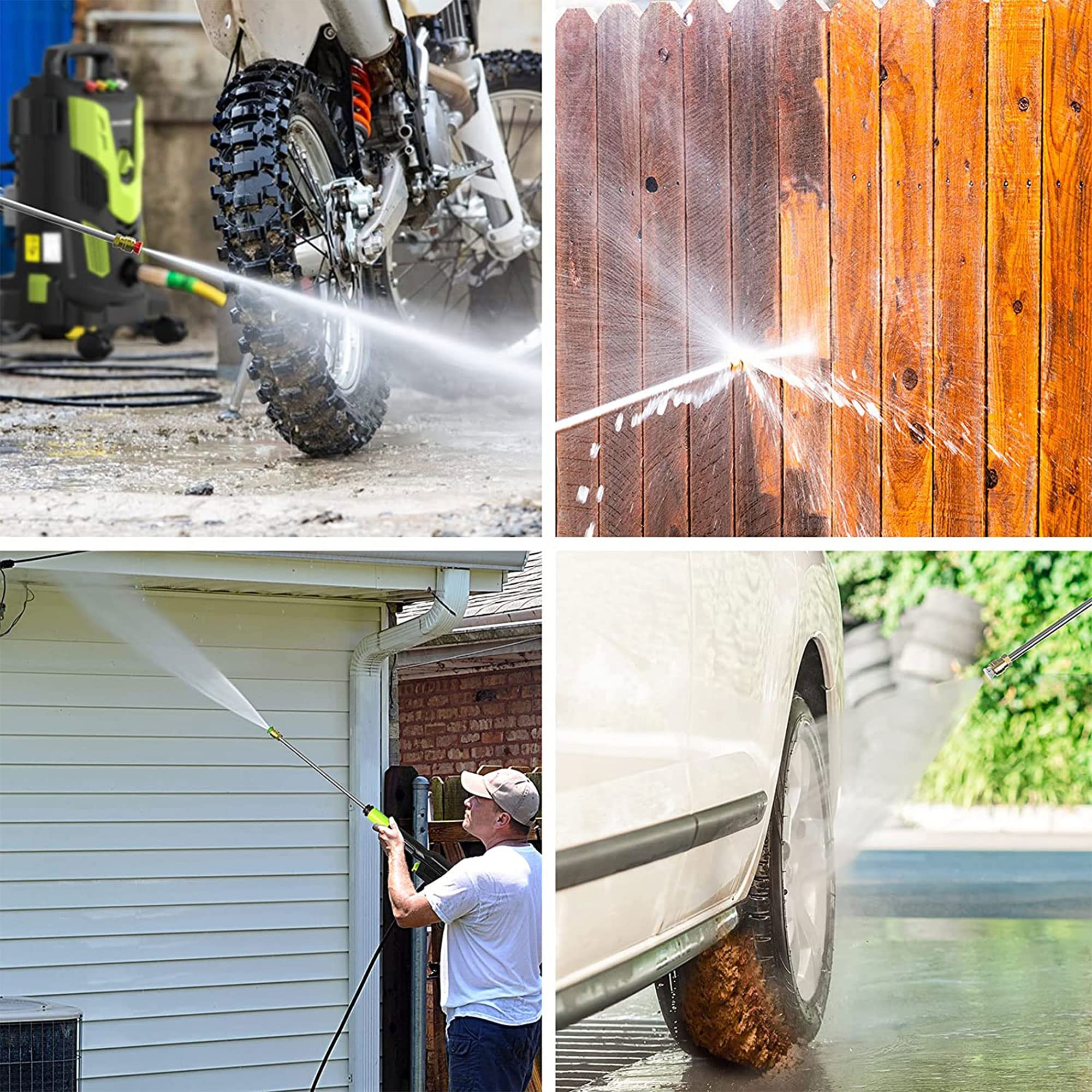 PAXCESS HWY23E 3000 PSI Electric Pressure Washer - Portable Power Cleaner with 4 Nozzles, Wheels & Accessories for Car Washing, Deck Cleaning, Patio, Driveway, Home Exterior & Outdoor Furniture Maintenance | Ideal for Residential & Commercial Use