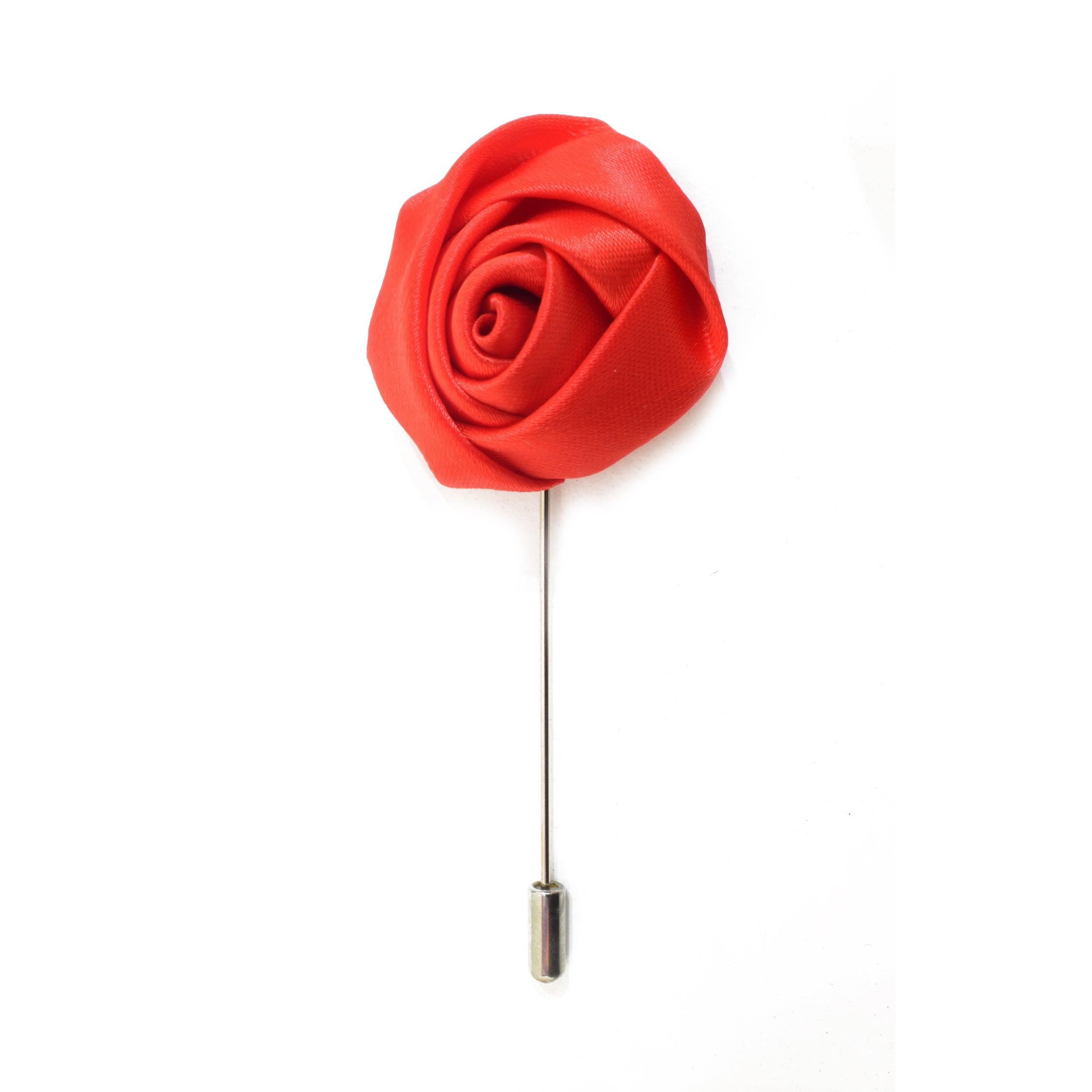 Elegant Rose Lapel Pin - Orange Floral Brooch for Women & Men | Perfect for Weddings, Suits, Blazers & Formal Events