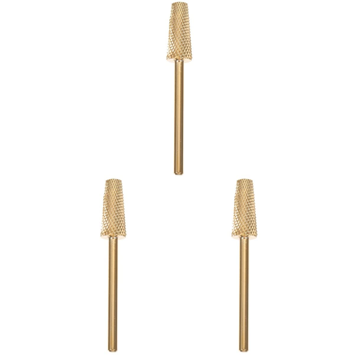 Beaupretty 3pcs Professional Nail Drill Bits Set - Carbide Nail Polisher, Cuticle Cleaner & Manicure File for Acrylic Gel Nails - Perfect for Home Salon & Nail Art Design