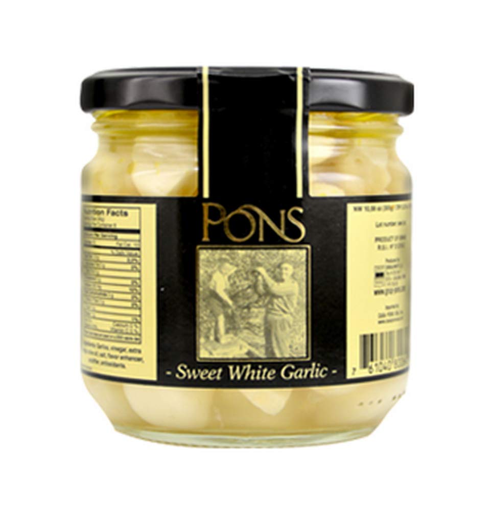 Pons Sweet White Garlic - 12 Pack | Fresh & Mild Flavor | Perfect for Cooking, Salads & Mediterranean Dishes