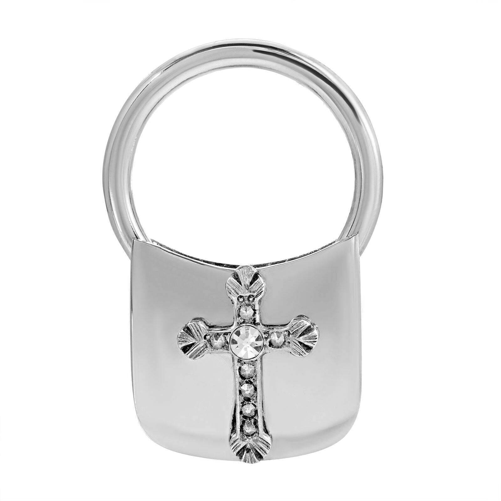 1928 Jewelry Crystal Cross Keychain - Elegant Religious Gift for Women & Men - Perfect for Everyday Carry, Church, Baptism & Special Occasions