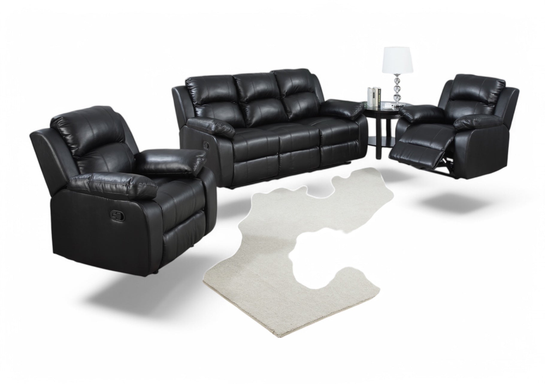 KATIE Recliner Lounge Suite - Comfortable Reclining Sofa for Living Room, Bedroom & Home Theater Relaxation