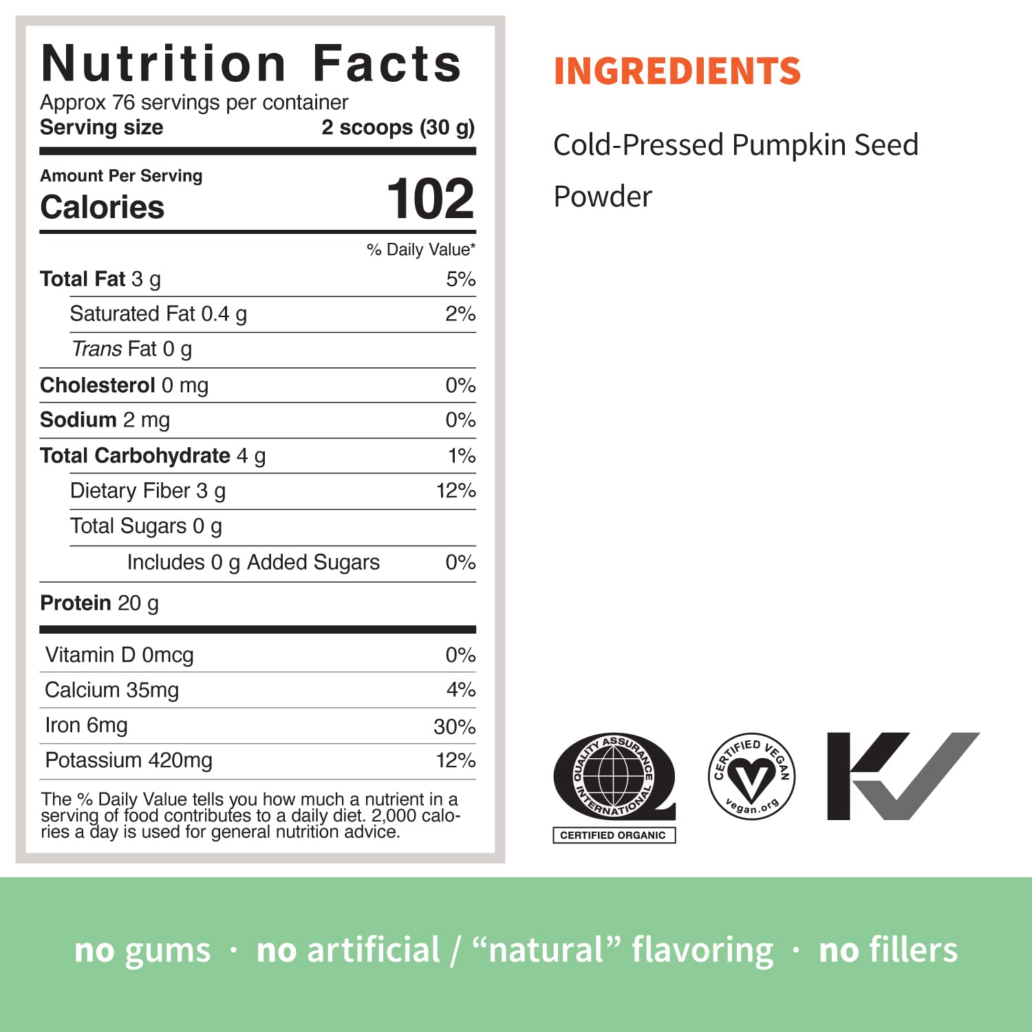 Sprout Living Organic Pumpkin Seed Protein Powder - 20g Plant-Based, Dairy-Free, Non-GMO, Vegan, Gluten-Free, Keto-Friendly Protein Supplement (5lb) - Perfect for Smoothies, Baking & Post-Workout Recovery