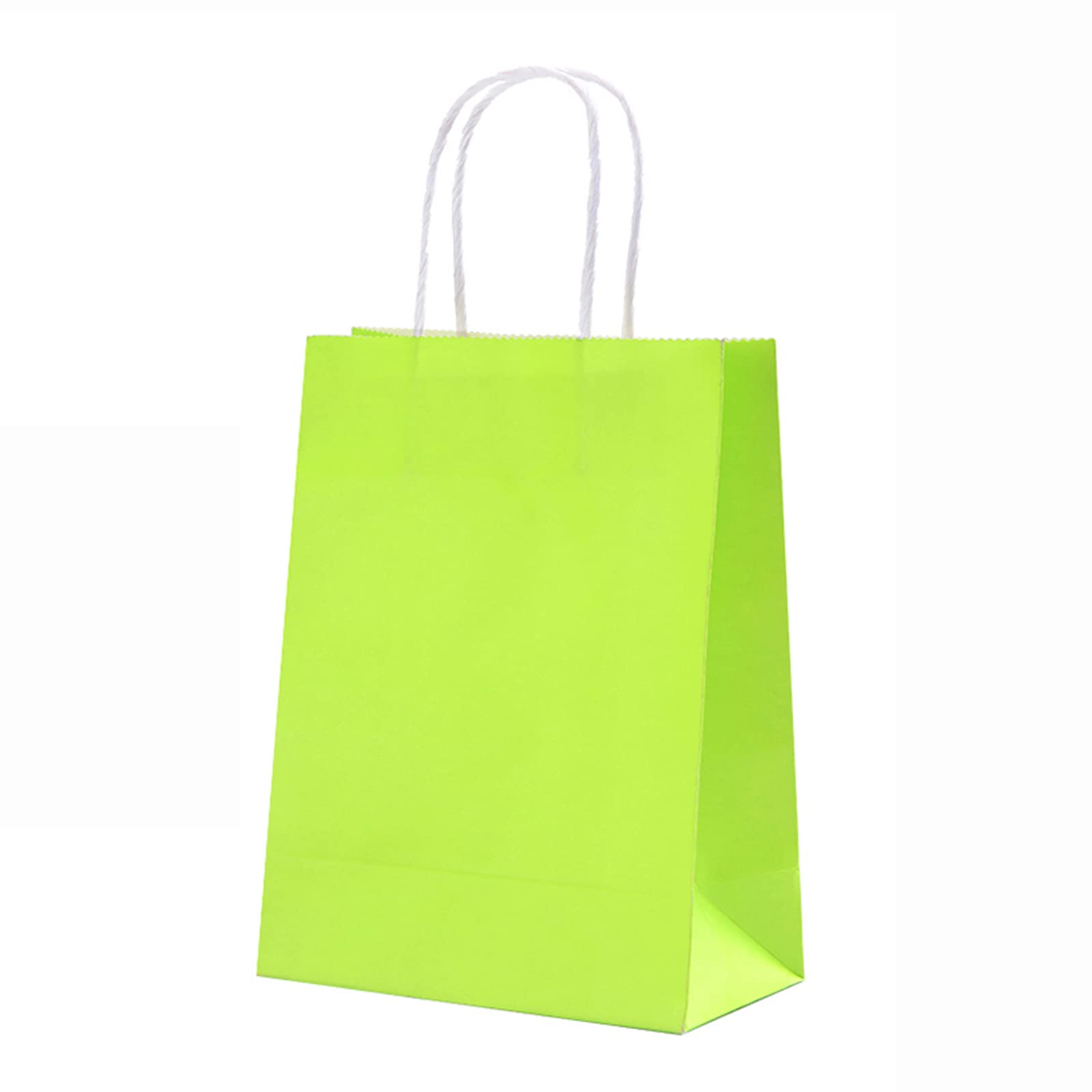 100 Pcs Brown Kraft Paper Bags with Handles - 6x3x8 Inches Eco-Friendly Shopping Bags for Retail Stores, Restaurants, Takeout, Grocery, Bakery, DIY Crafts & Gift Wrapping - Perfect for Parties, Weddings & Farmers Markets