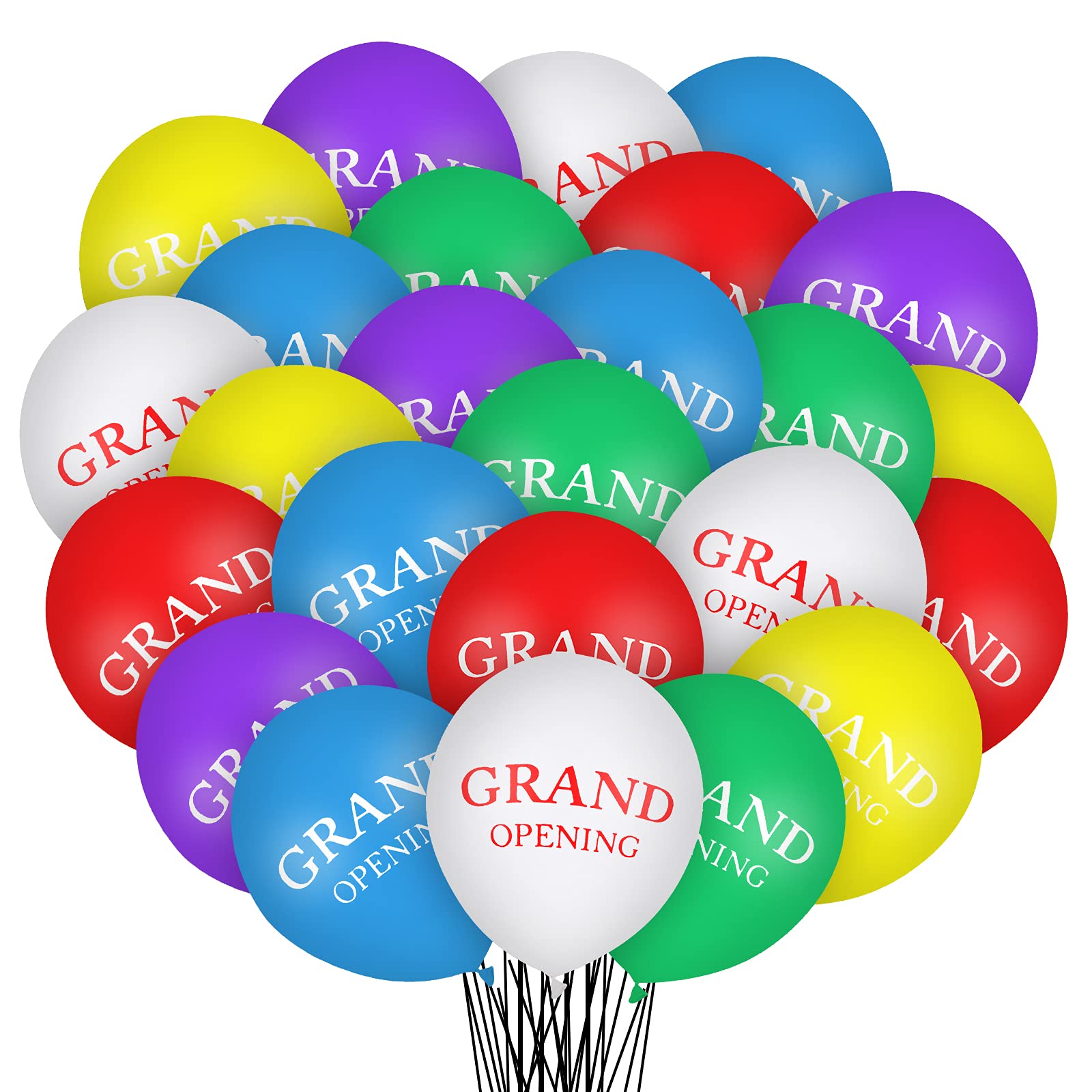 30 Pcs 12 Inch Colorful Latex Grand Opening Balloons - Business Celebration Decorations for Store Openings, Grand Openings & Party Decor